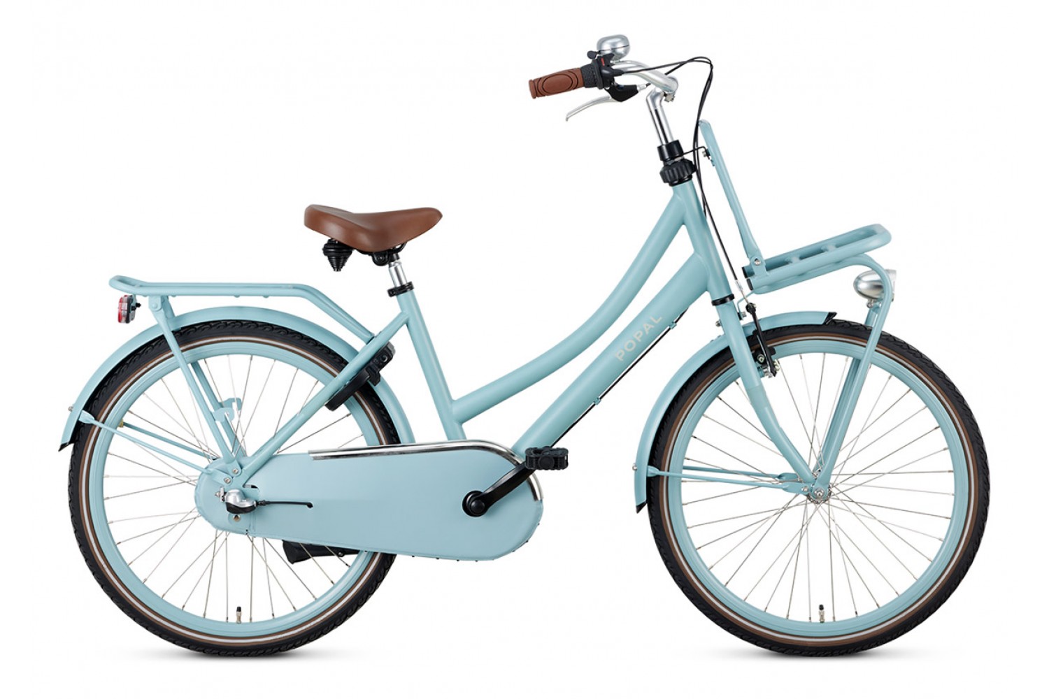 Vélo Hollandais Popal Daily Dutch Basic+ N3 24 pouces Filles Bleu Mat