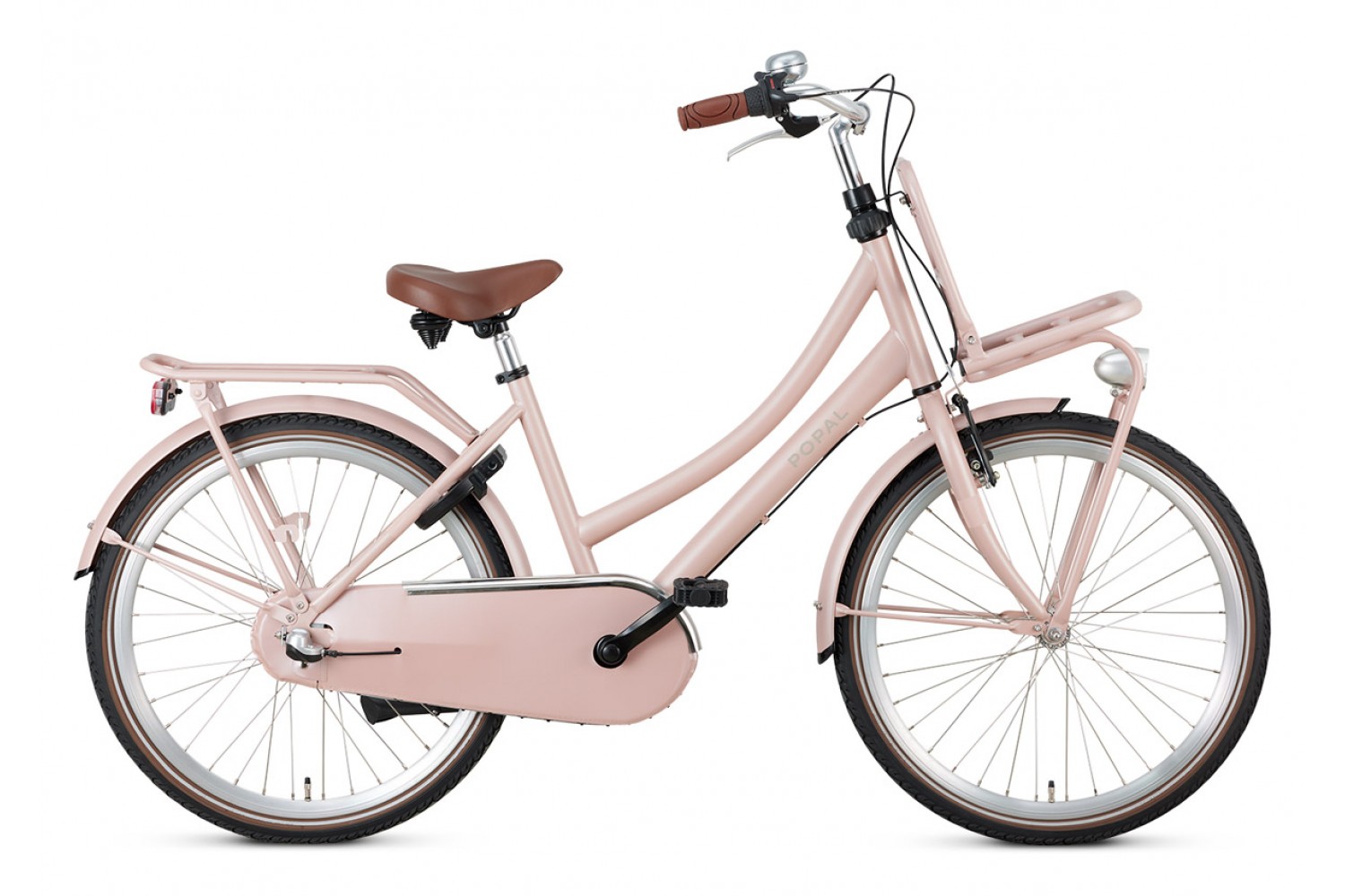 Vélo Hollandais Popal Daily Dutch Basic+ N3 24 pouces Filles Saumon Rose