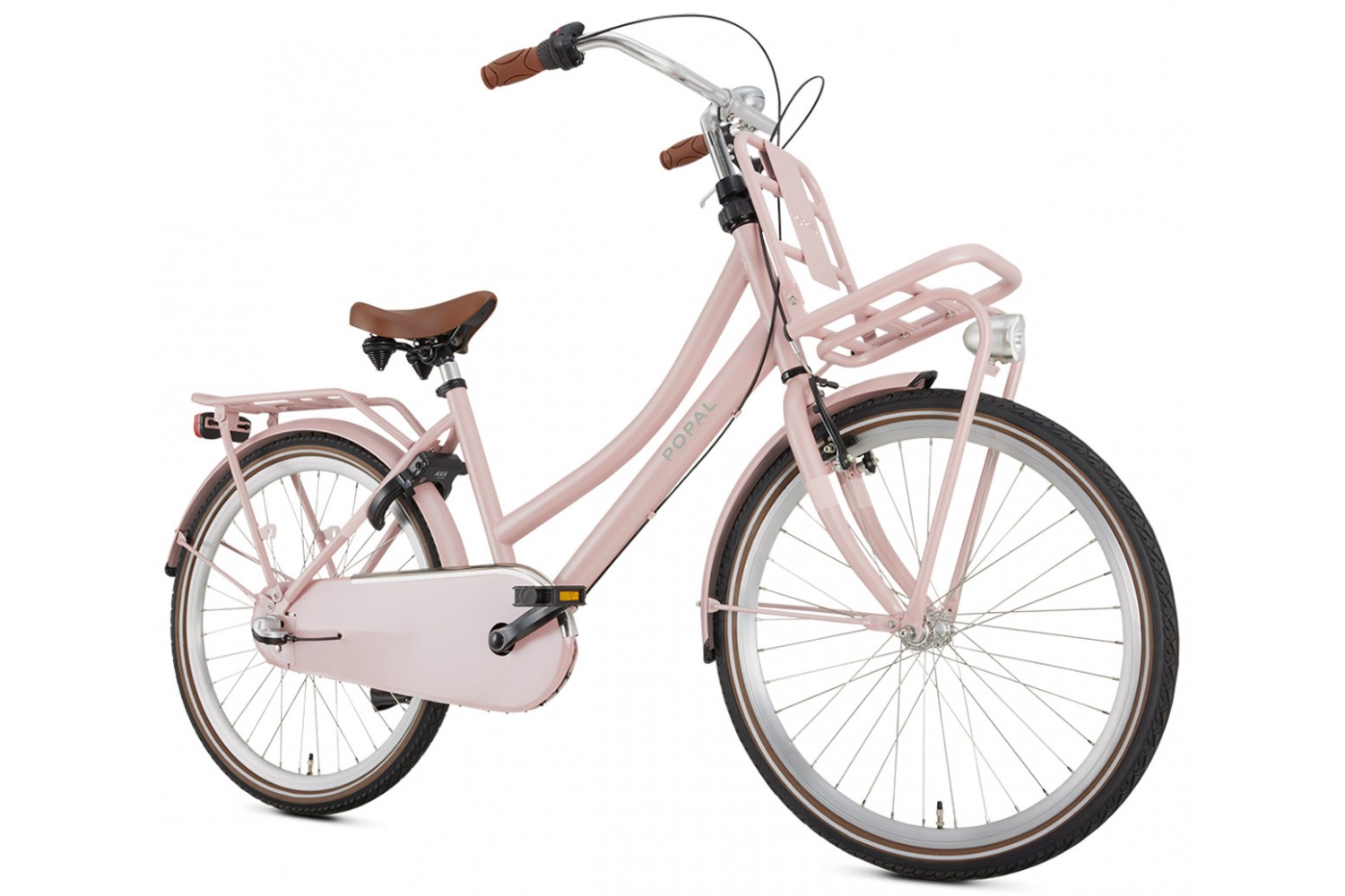 Vélo Hollandais Popal Daily Dutch Basic+ N3 24 pouces Filles Saumon Rose