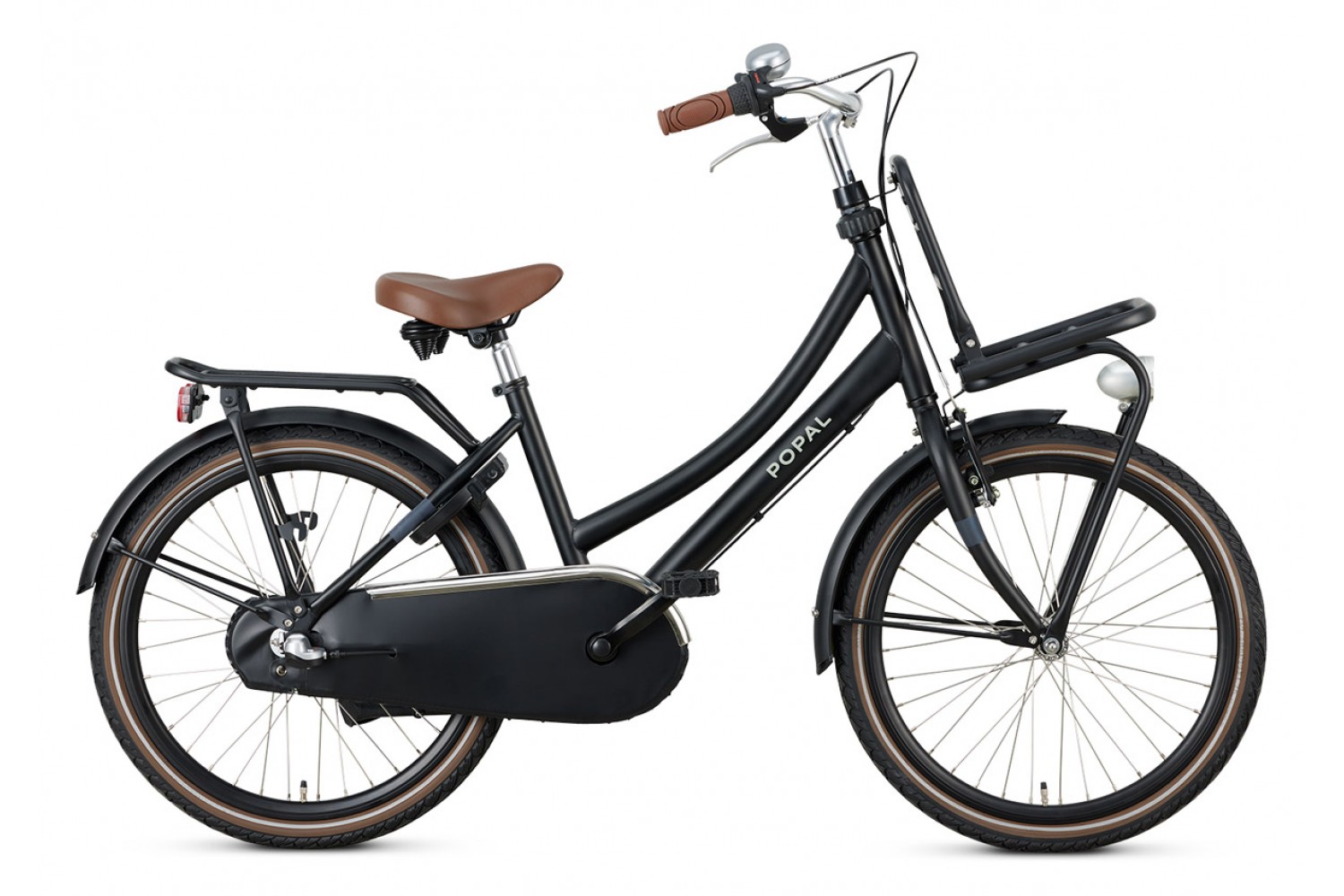 Vélo Hollandais Popal Daily Dutch Basic+ N3 22 pouces Filles Noir Mat