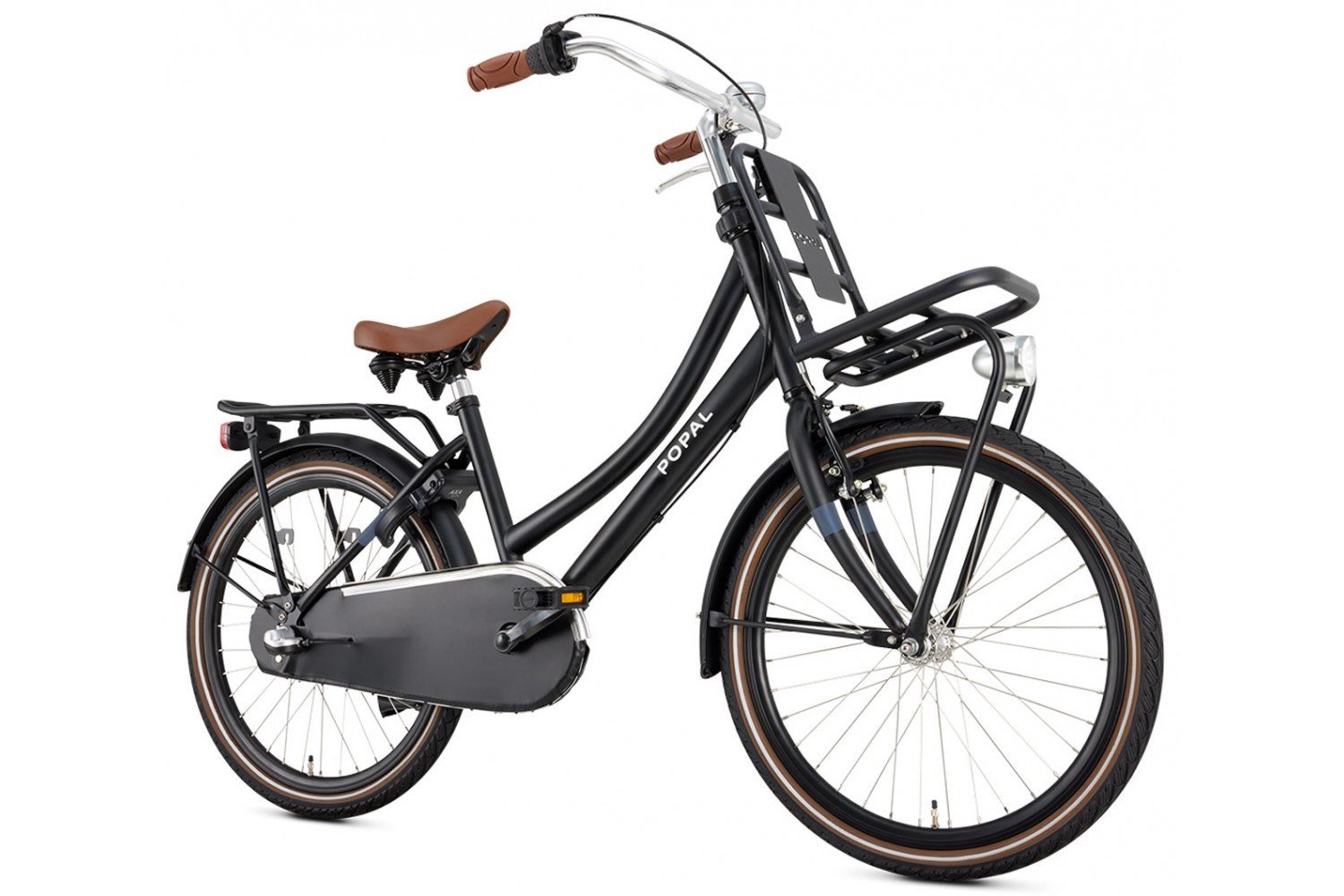 Vélo Hollandais Popal Daily Dutch Basic+ N3 22 pouces Filles Noir Mat