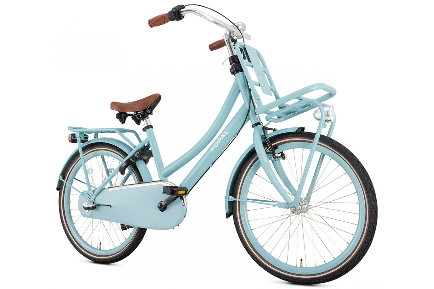 Vélo Hollandais Popal Daily Dutch Basic+ N3 22 pouces Filles Bleu Mat