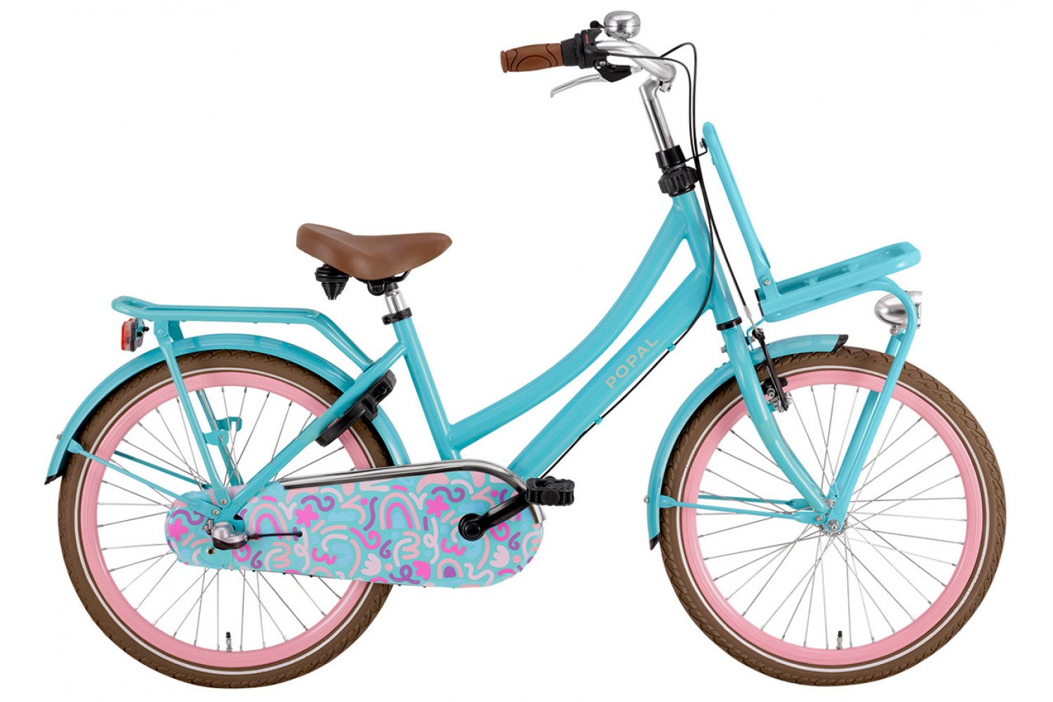 Vélo Hollandais Popal Daily Dutch Basic+ N3 22 pouces Filles Turquoise