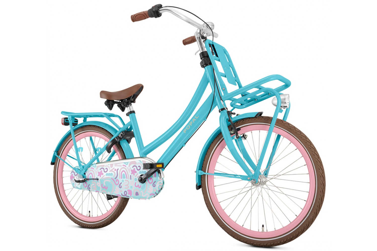 Vélo Hollandais Popal Daily Dutch Basic+ N3 22 pouces Filles Turquoise