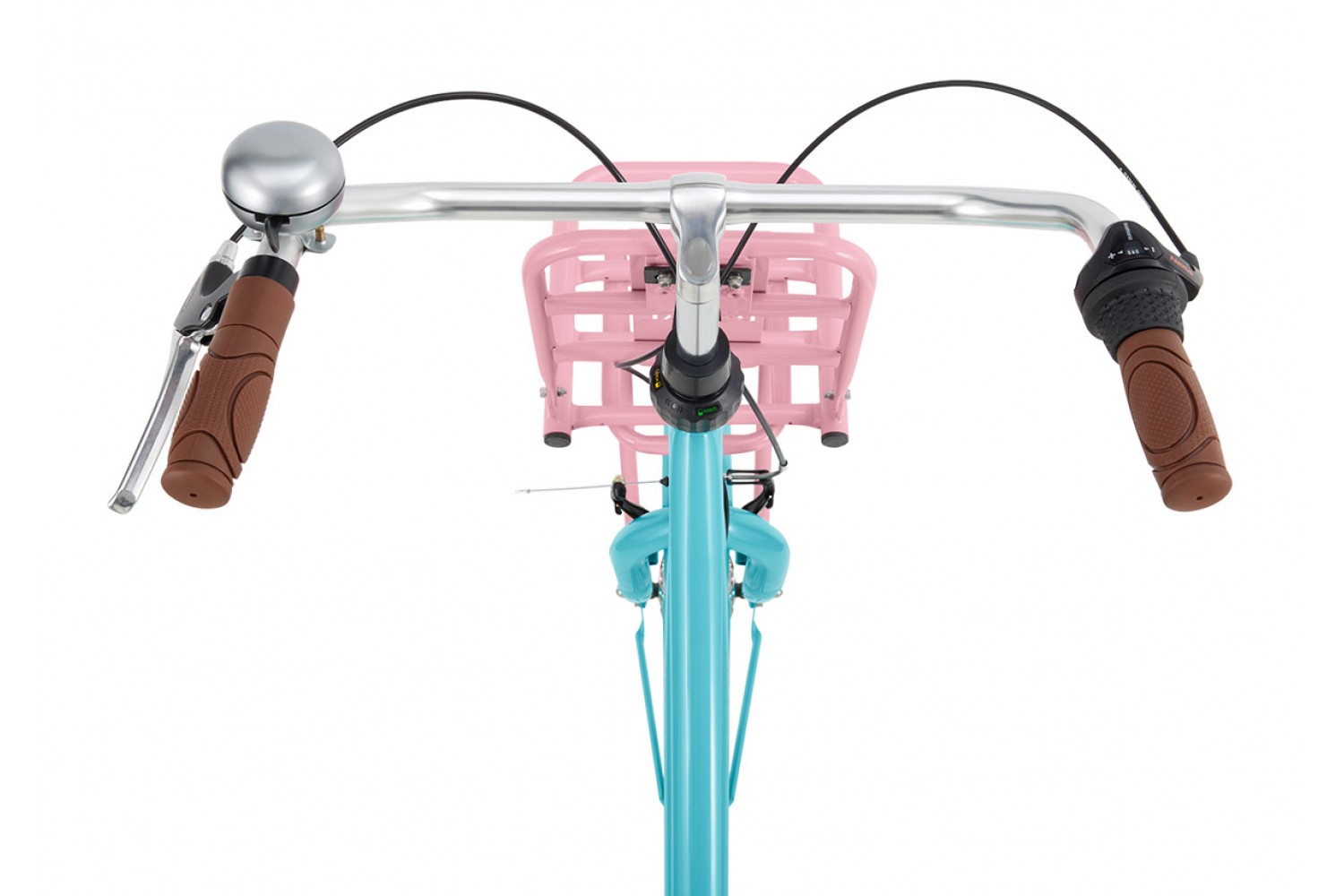 Vélo Hollandais Popal Daily Dutch Basic+ N3 22 pouces Filles Turquoise Rose