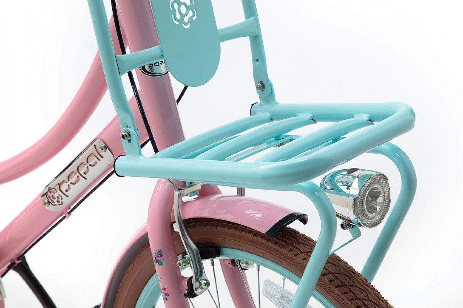 Popal Daily Dutch Basic+ Vélo de transport 22 pouces filles Menthe-rose Vélo Hollandais Popal Daily Dutch Basic+ 22 Pouces Filles Menthe Rose