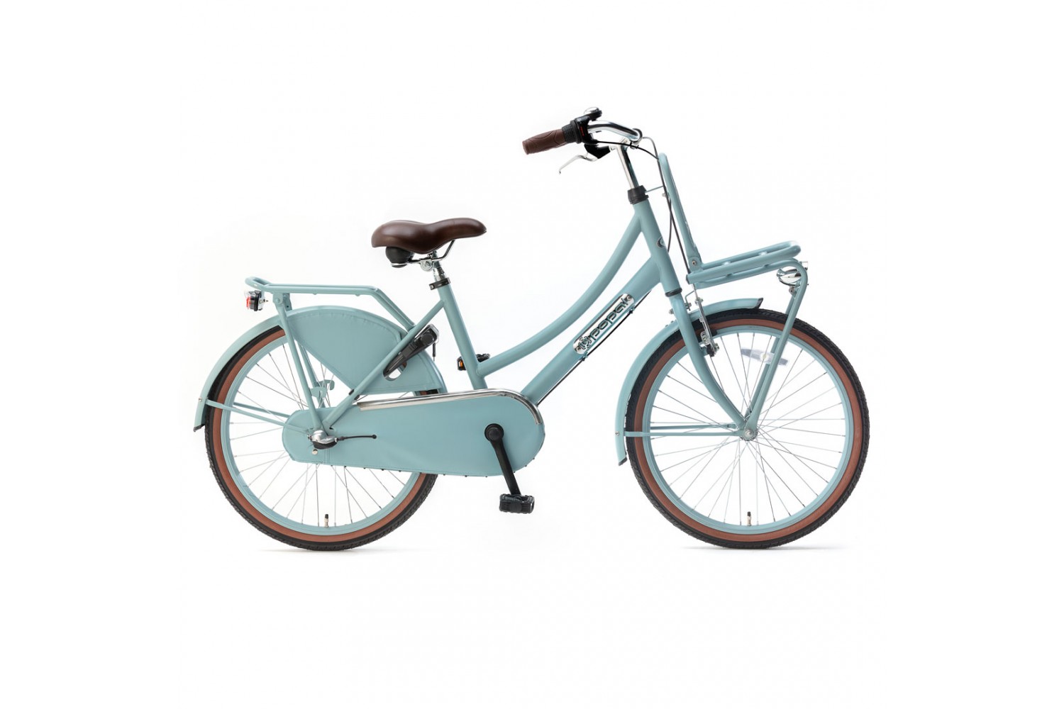 Popal Daily Dutch Basic+ Vélo de transport 22 pouces Filles Bleu mat Vélo Hollandais Popal Daily Dutch Basic+ 22 Pouces Filles Bleu Mat