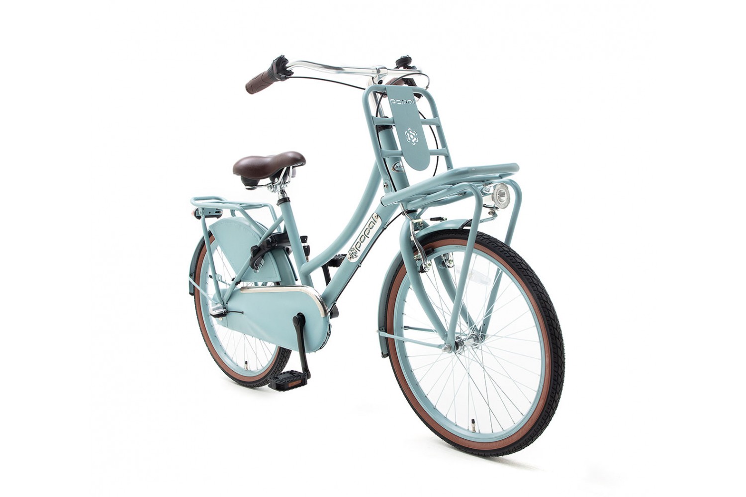 Popal Daily Dutch Basic+ Vélo de transport 22 pouces Filles Bleu mat Vélo Hollandais Popal Daily Dutch Basic+ 22 Pouces Filles Bleu Mat