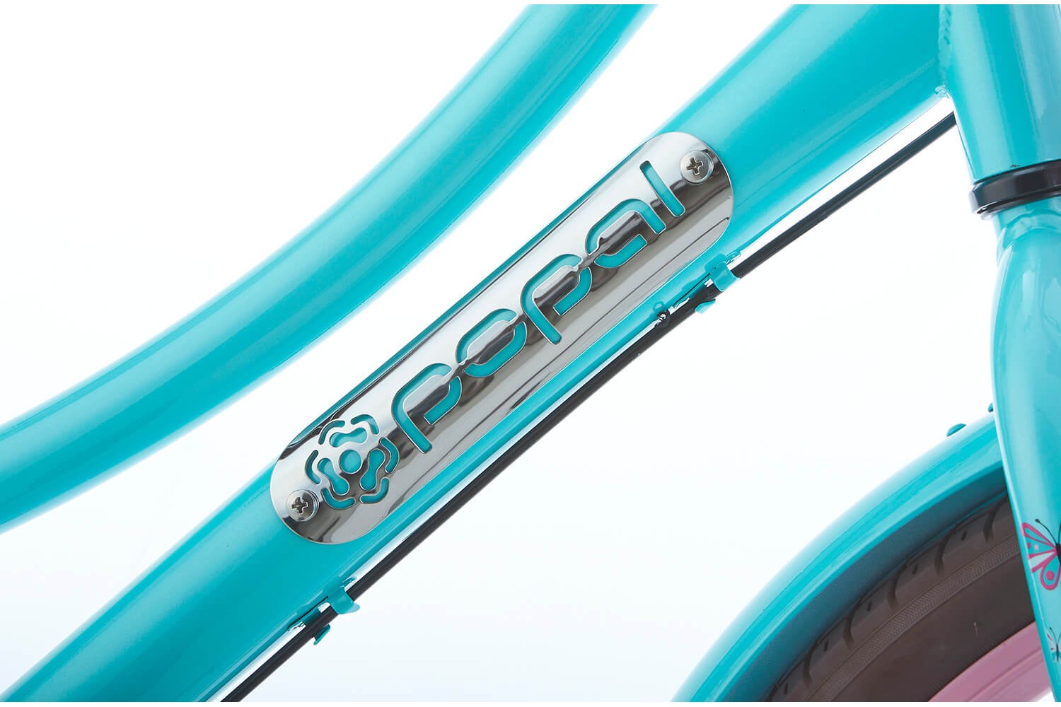 Popal Daily Dutch Basic+ Vélo de transport 22 pouces filles Turquoise-rose Vélo Hollandais Popal Daily Dutch Basic+ 22 Pouces Filles Turquoise Rose