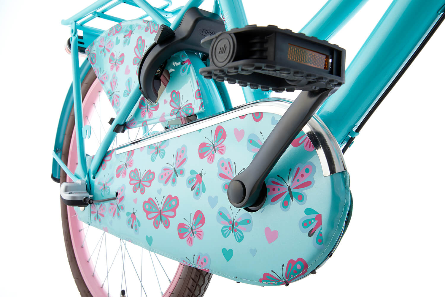 Popal Daily Dutch Basic+ Vélo de transport 22 pouces filles Turquoise-rose Vélo Hollandais Popal Daily Dutch Basic+ 22 Pouces Filles Turquoise Rose