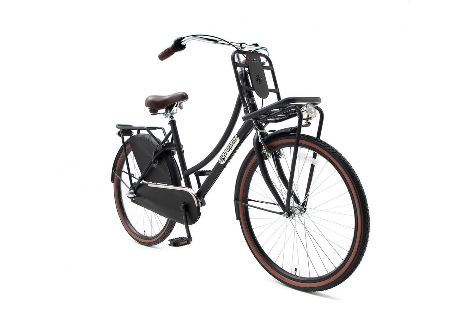 Popal Daily Dutch Basic+ Vélo de transport 26 pouces Filles Noir mat Vélo Hollandais Popal Daily Dutch Basic+ 26 Pouces Filles Noir Mat