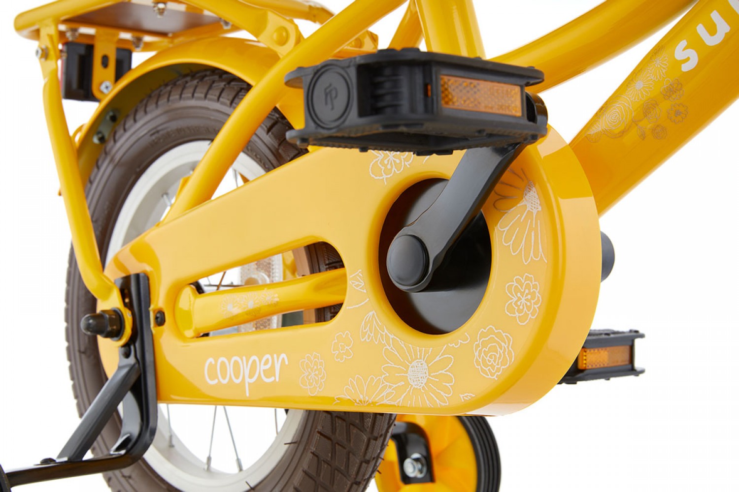 Vélo Enfant SuperSuper Cooper Bamboo 12 Pouces Filles Jaune