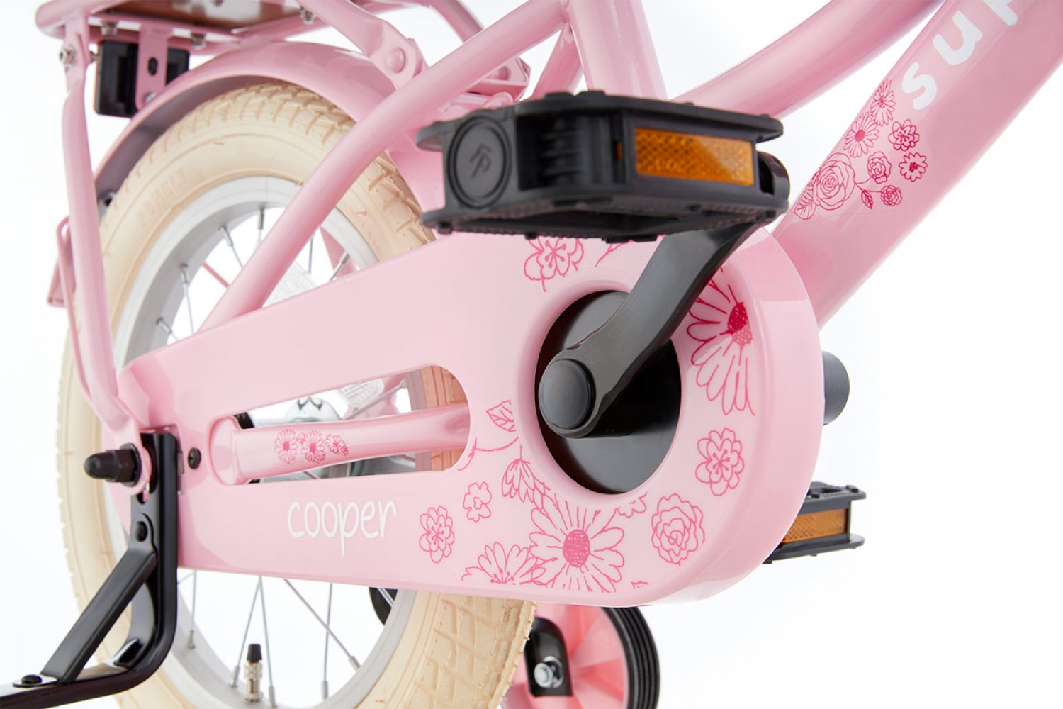 Vélo Enfant SuperSuper Cooper Bamboo 14 Pouces Filles Rose