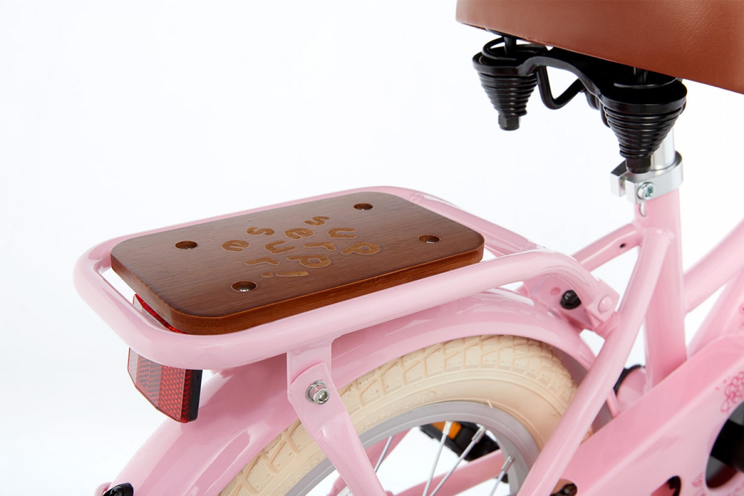 Vélo Enfant SuperSuper Cooper Bamboo 14 Pouces Filles Rose