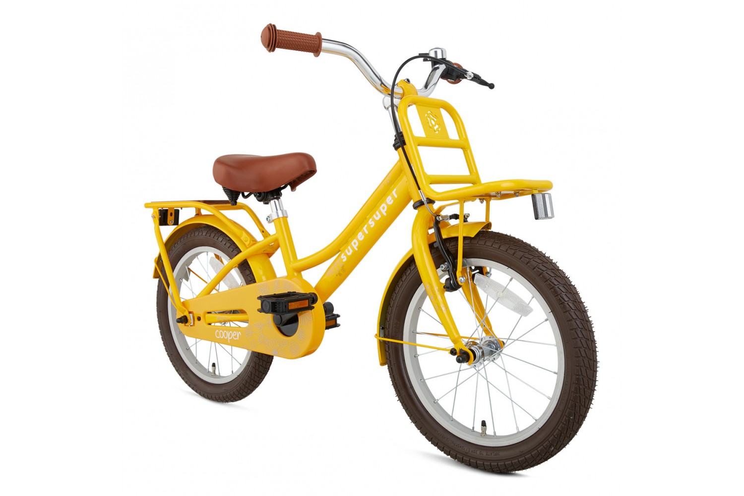 Vélo Enfant SuperSuper Cooper Bamboo 16 Pouces Filles Jaune