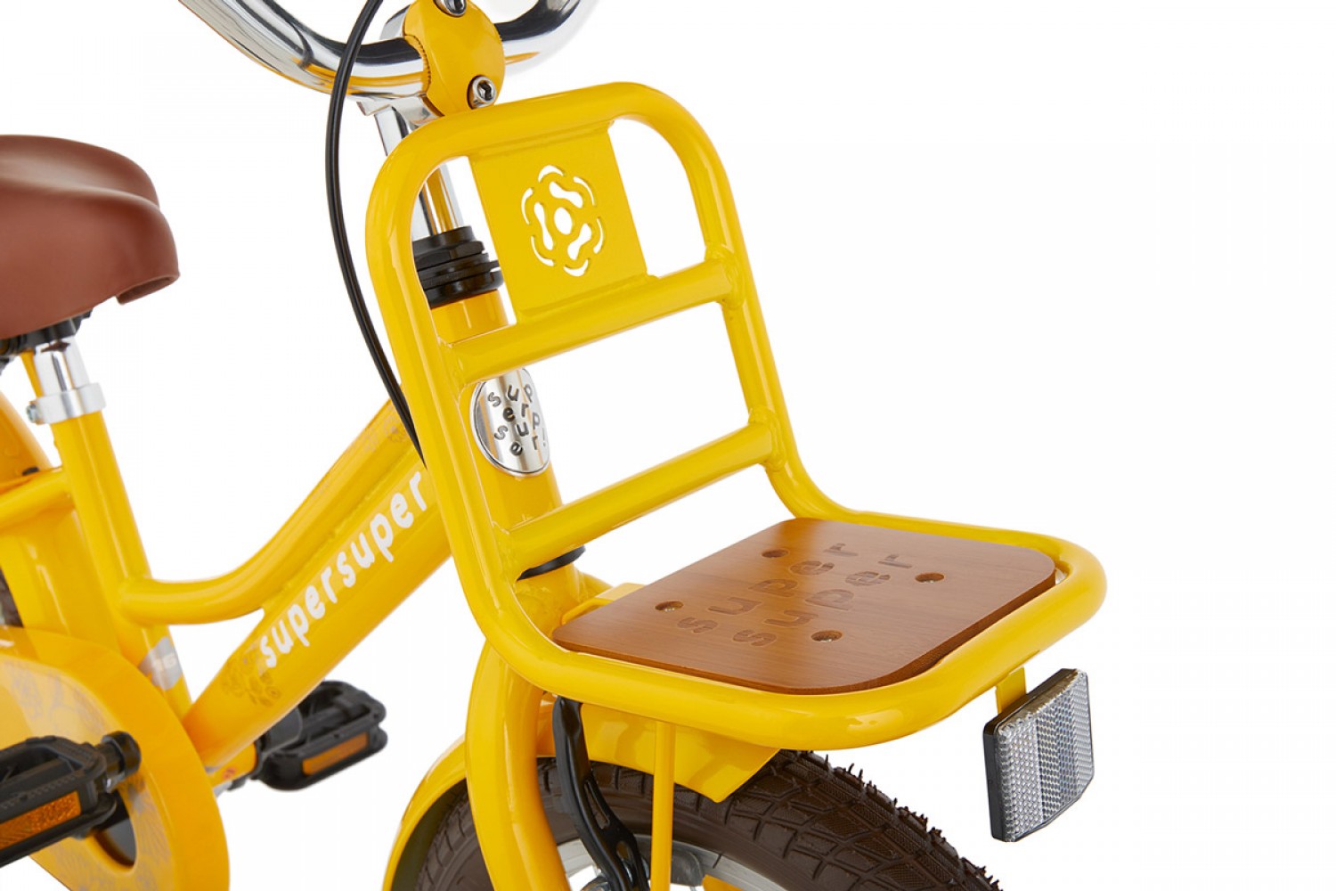 Vélo Enfant SuperSuper Cooper Bamboo 16 Pouces Filles Jaune