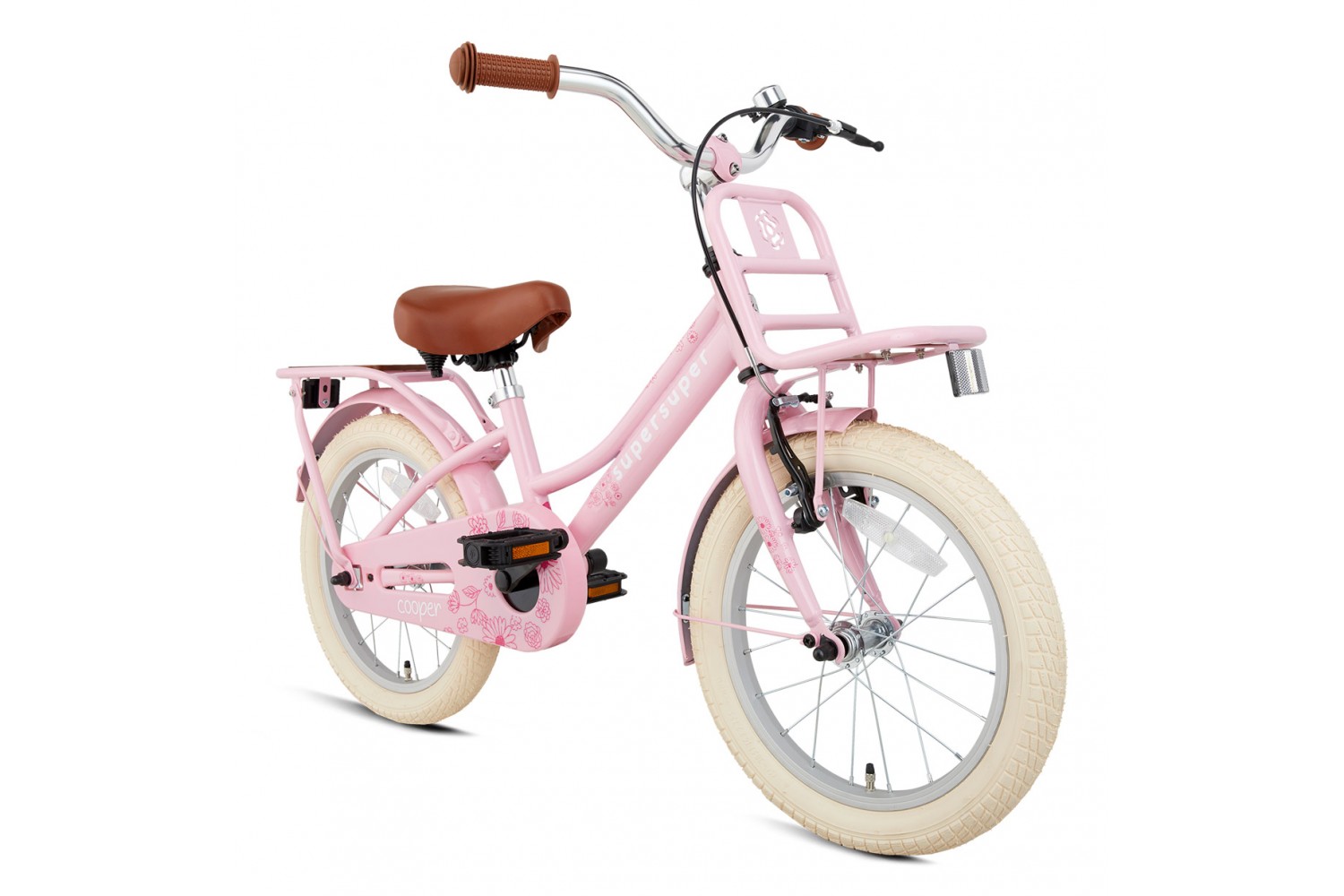 Vélo Enfant SuperSuper Cooper Bamboo 16 Pouces Filles Rose