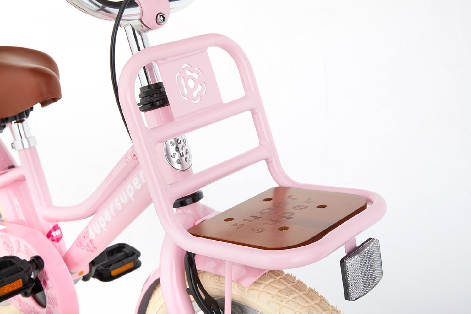 Vélo Enfant SuperSuper Cooper Bamboo 16 Pouces Filles Rose