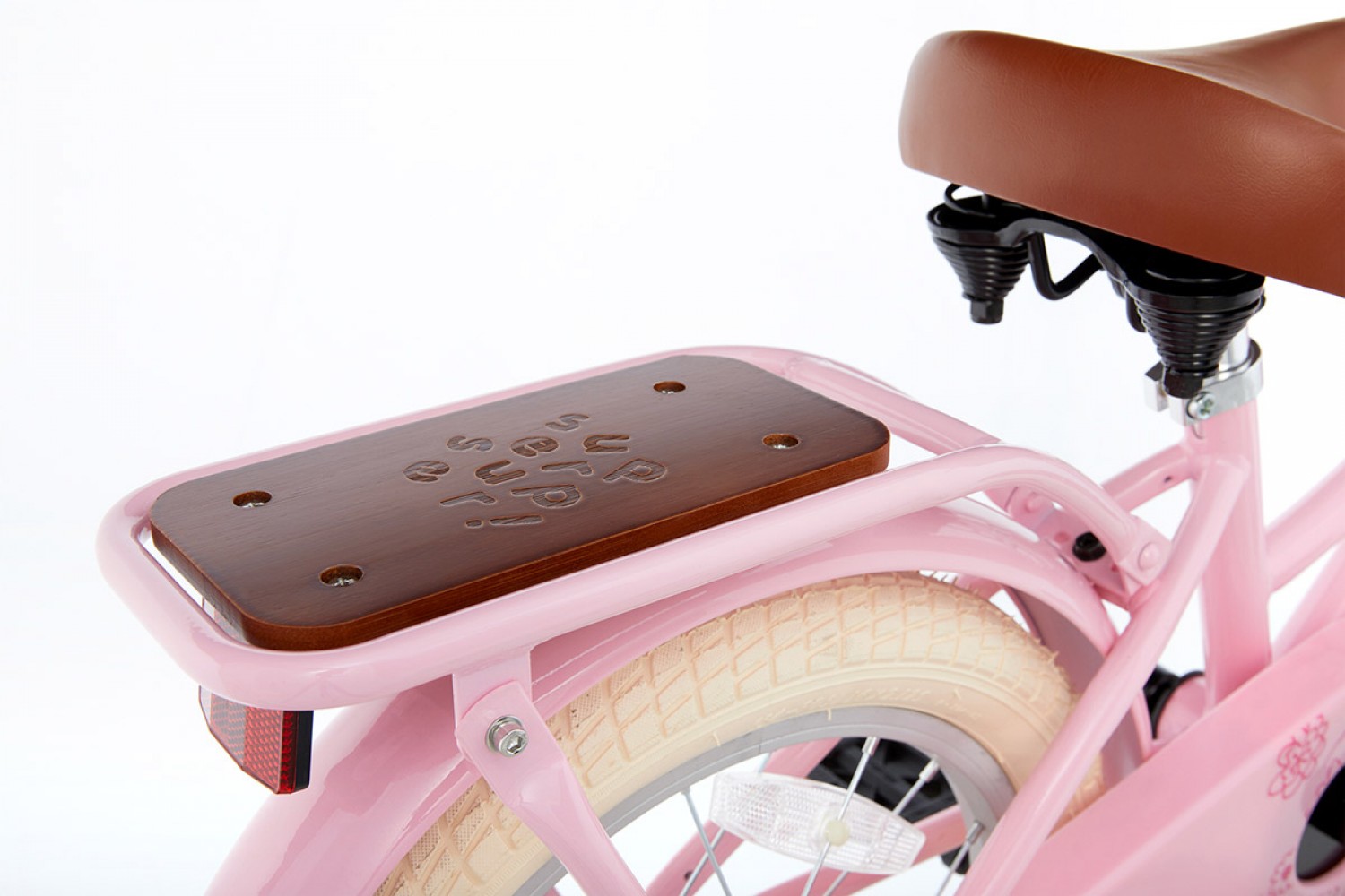 Vélo Enfant SuperSuper Cooper Bamboo 16 Pouces Filles Rose