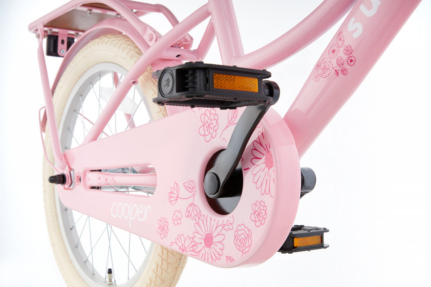 Vélo Enfant SuperSuper Cooper Bamboo 18 Pouces Filles Rose