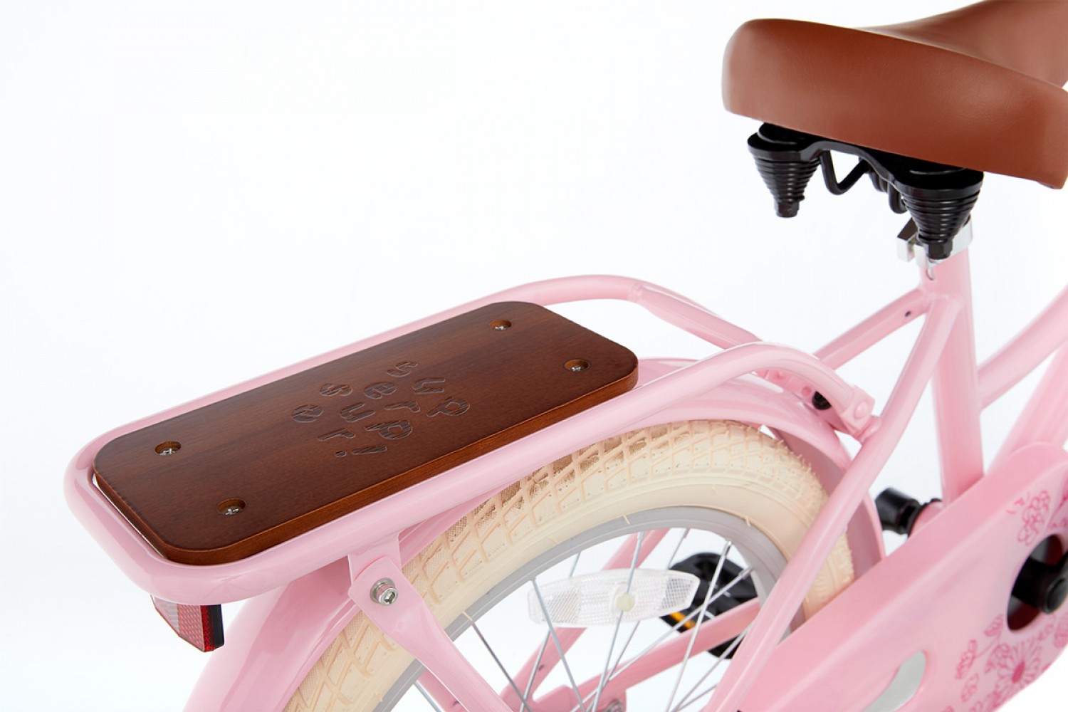 Vélo Enfant SuperSuper Cooper Bamboo 18 Pouces Filles Rose