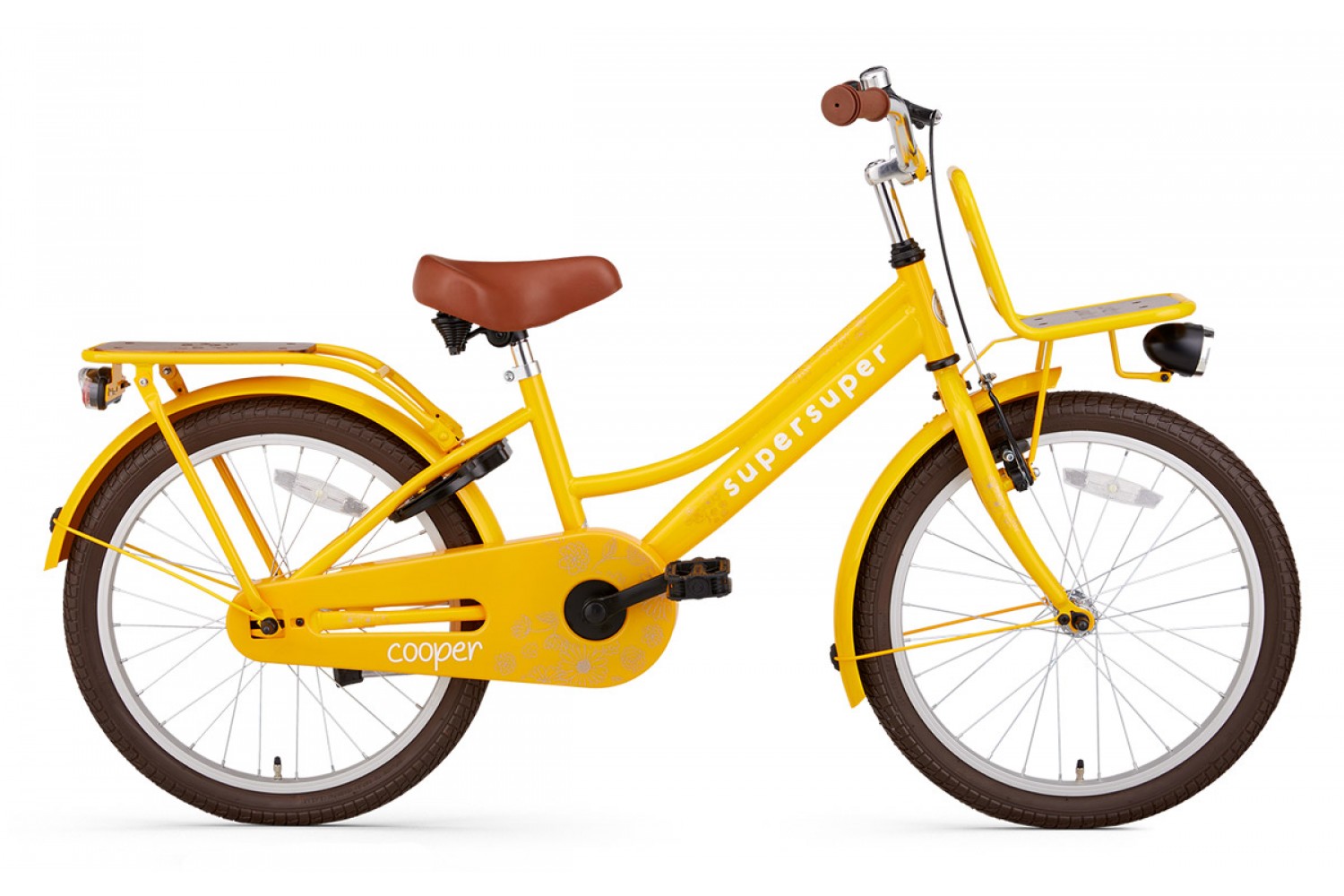 Vélo Enfant SuperSuper Cooper Bamboo 20 Pouces Filles Jaune