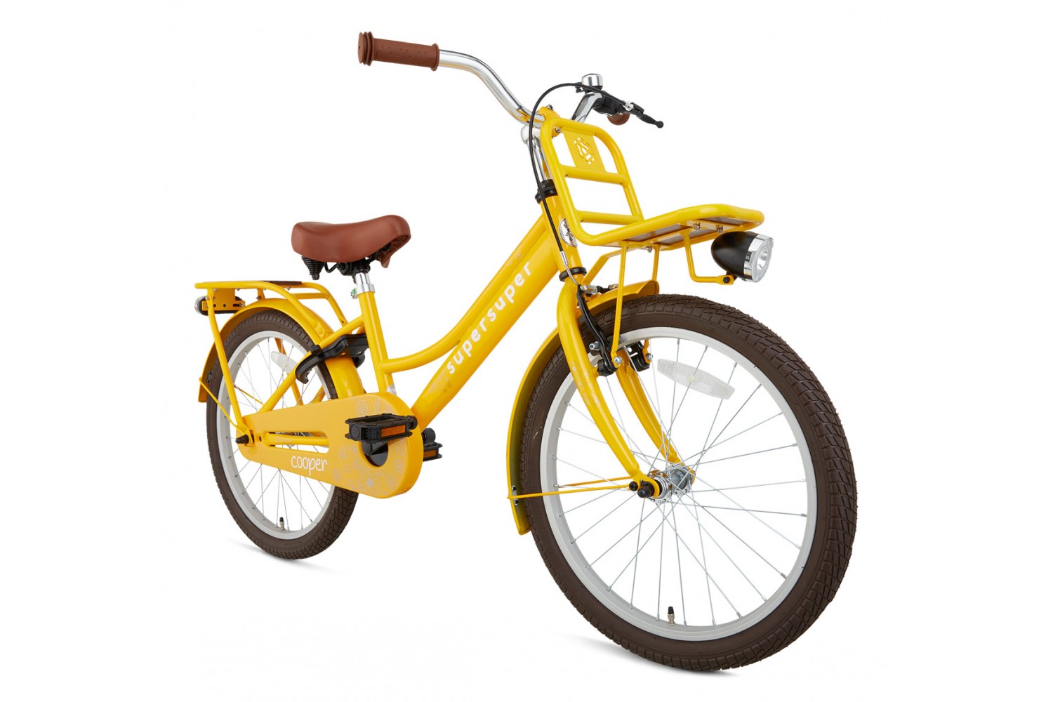 Vélo Enfant SuperSuper Cooper Bamboo 20 Pouces Filles Jaune