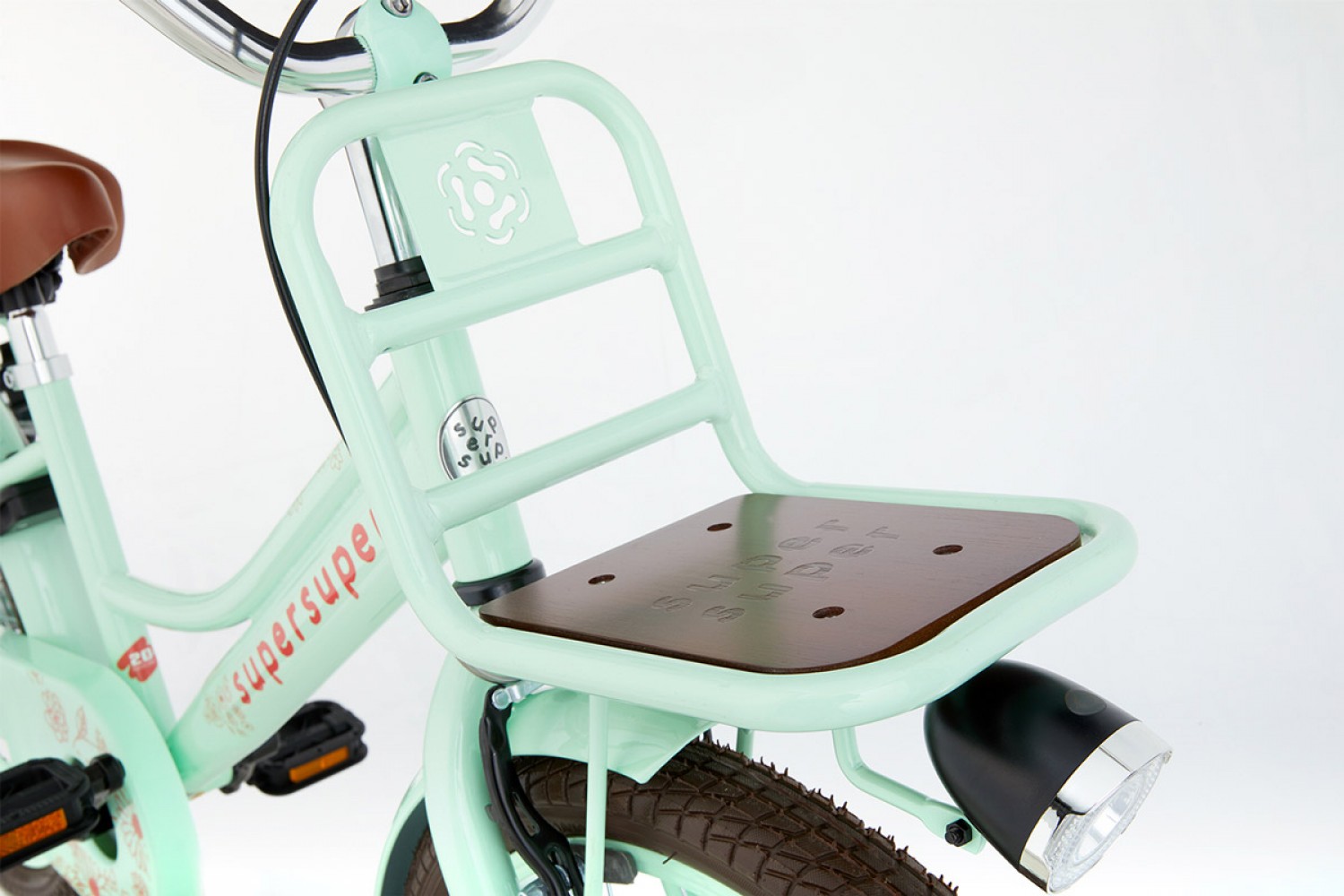 Vélo Enfant SuperSuper Cooper Bamboo 20 Pouces Filles Vert Pistache