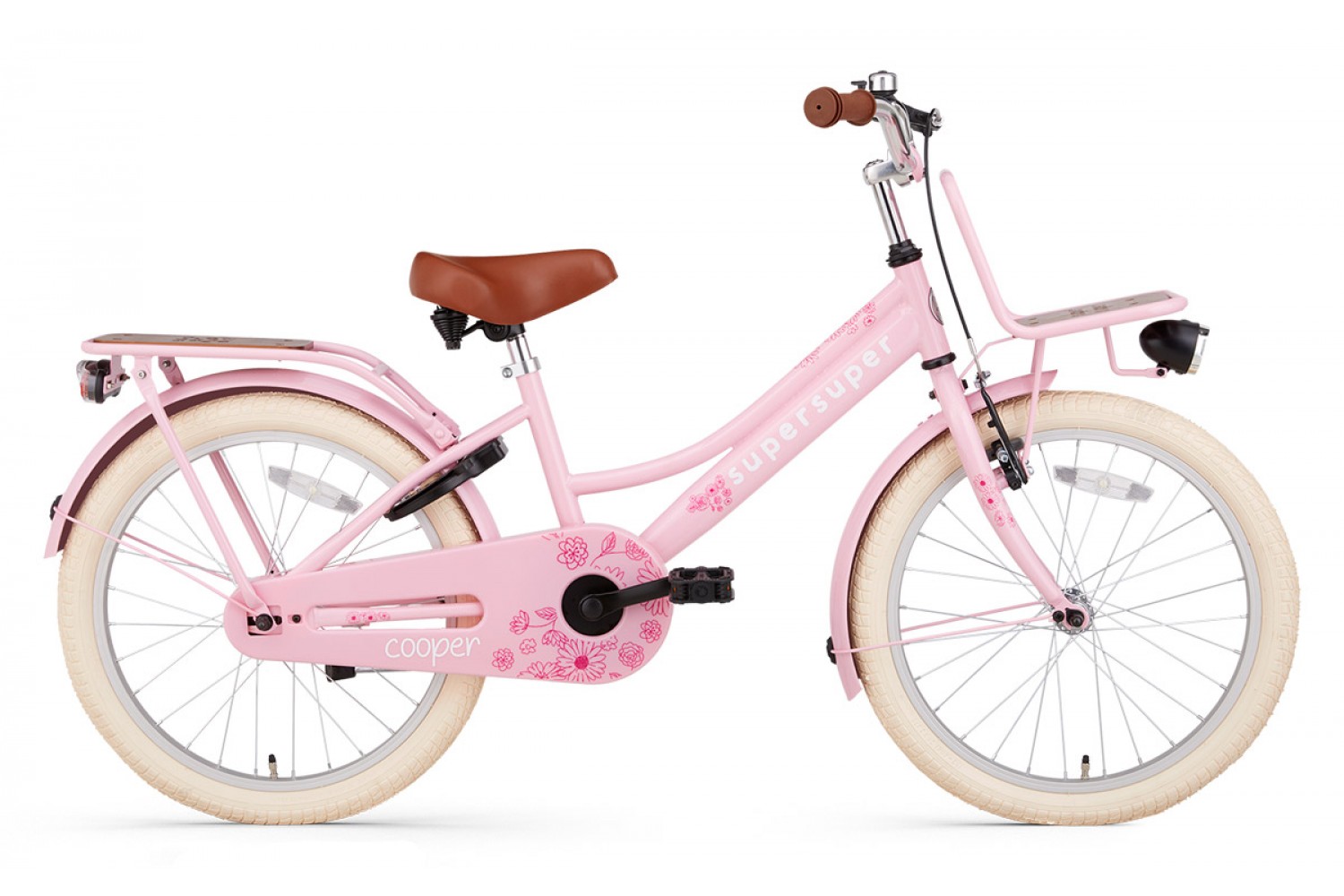 Vélo Enfant SuperSuper Cooper Bamboo 20 Pouces Filles Rose