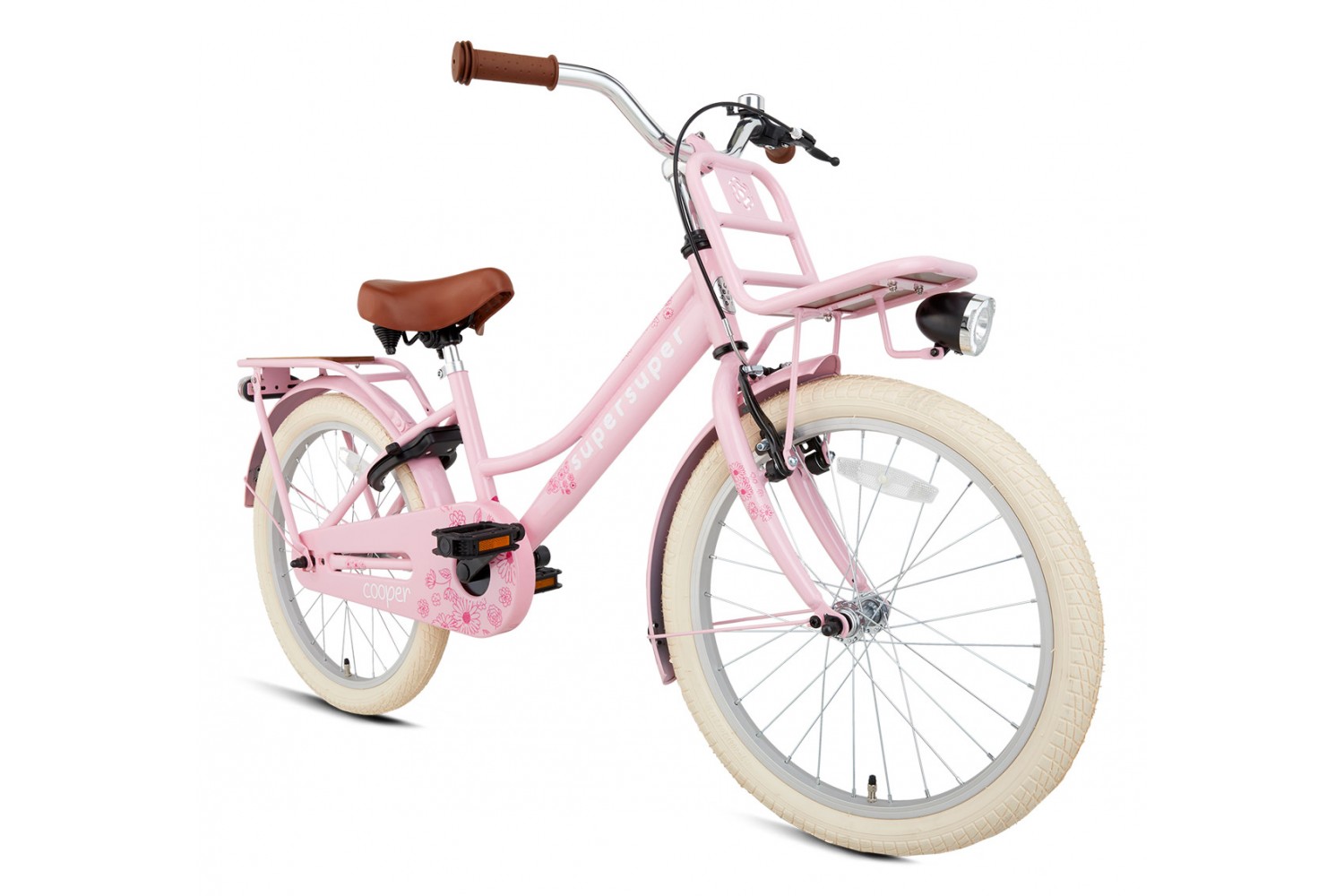 Vélo Enfant SuperSuper Cooper Bamboo 20 Pouces Filles Rose