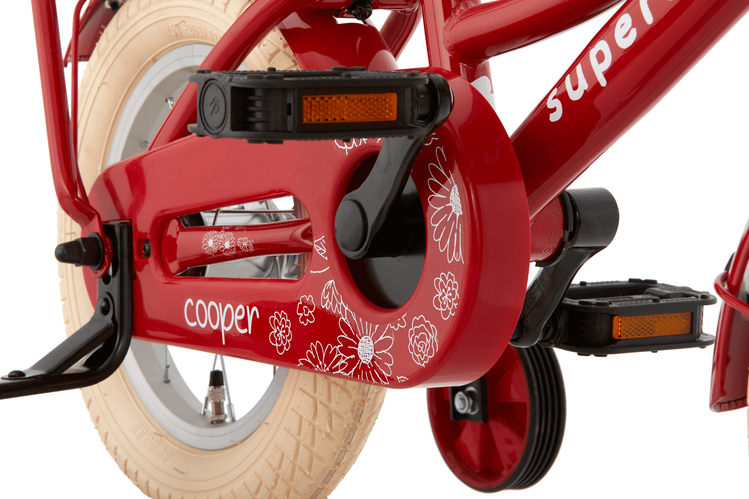 Vélo Enfant Supersuper Cooper 12 Pouces Filles Rouge