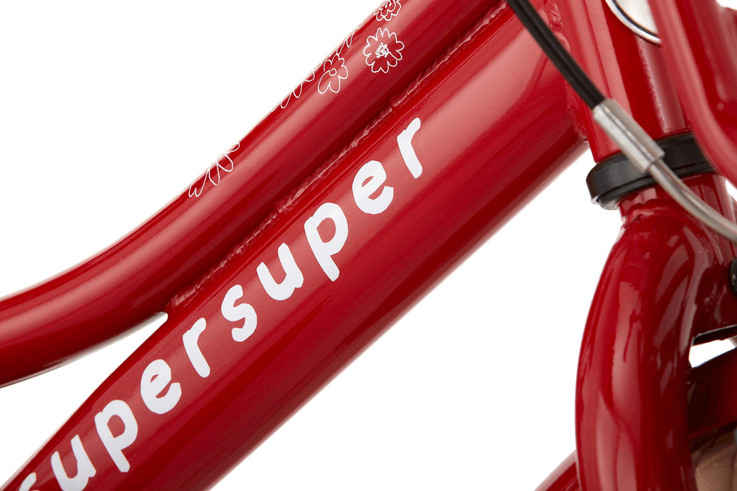 Vélo Enfant Supersuper Cooper 12 Pouces Filles Rouge