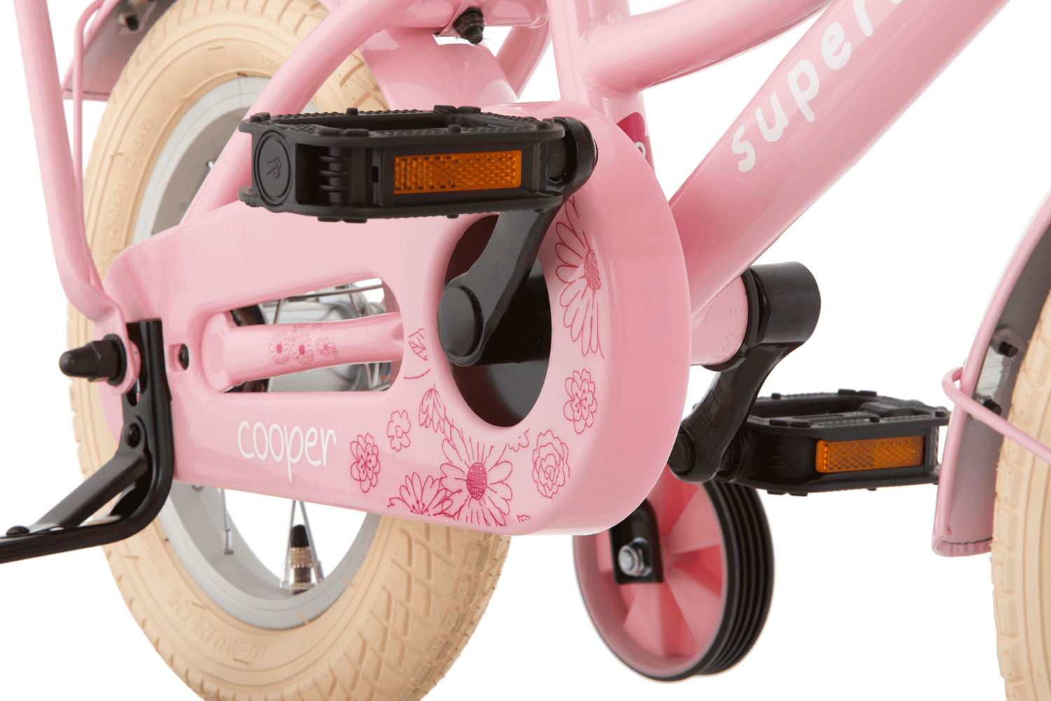 Vélo Enfant Supersuper Cooper 12 Pouces Filles Rose