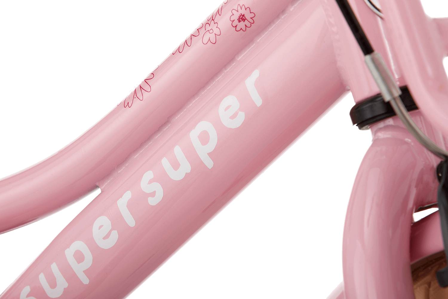 Vélo Enfant Supersuper Cooper 12 Pouces Filles Rose