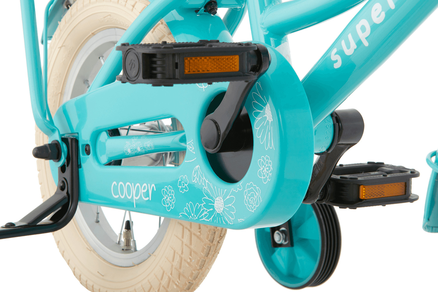 Vélo Enfant Supersuper Cooper 12 Pouces Filles Turquoise