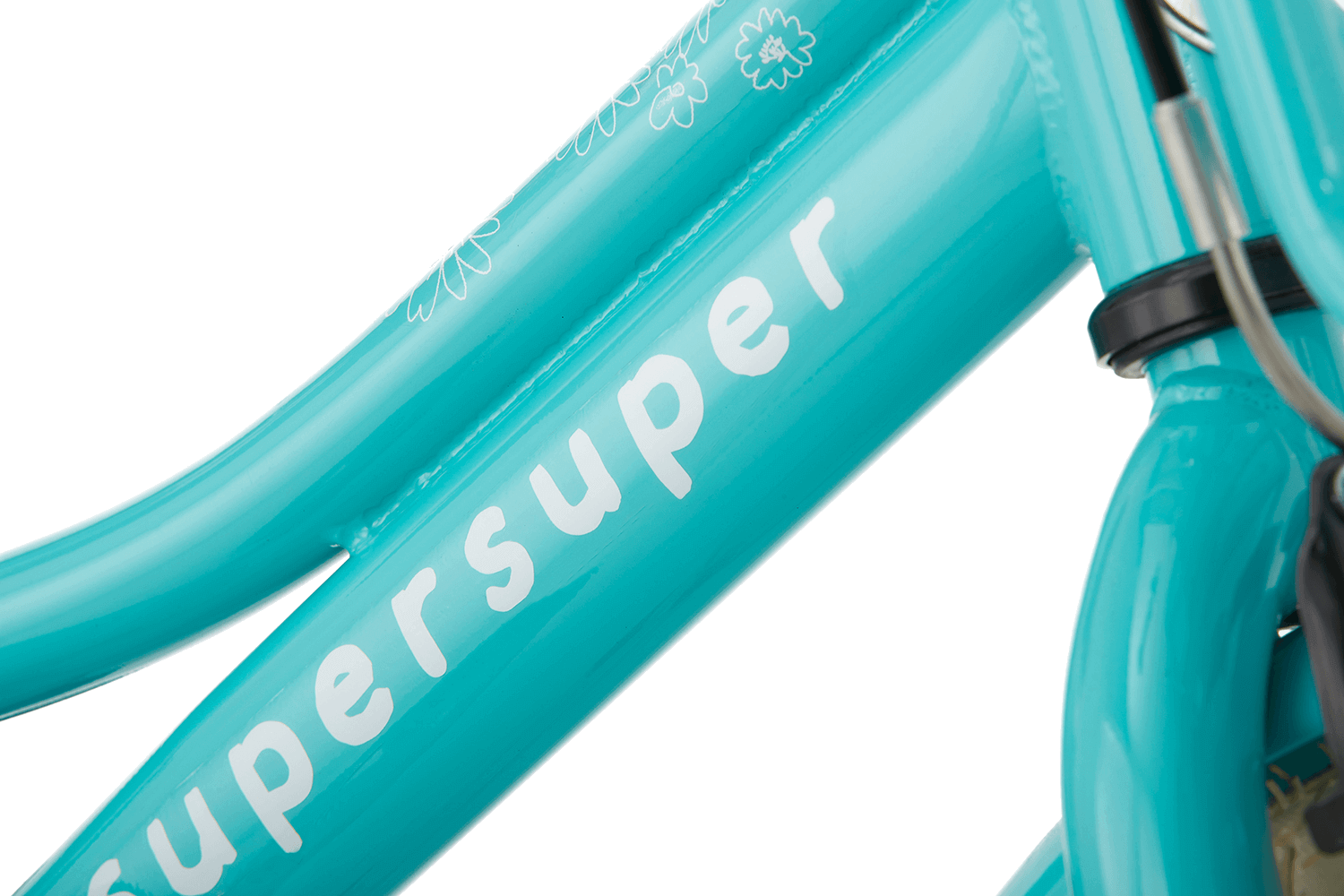 Vélo Enfant Supersuper Cooper 12 Pouces Filles Turquoise