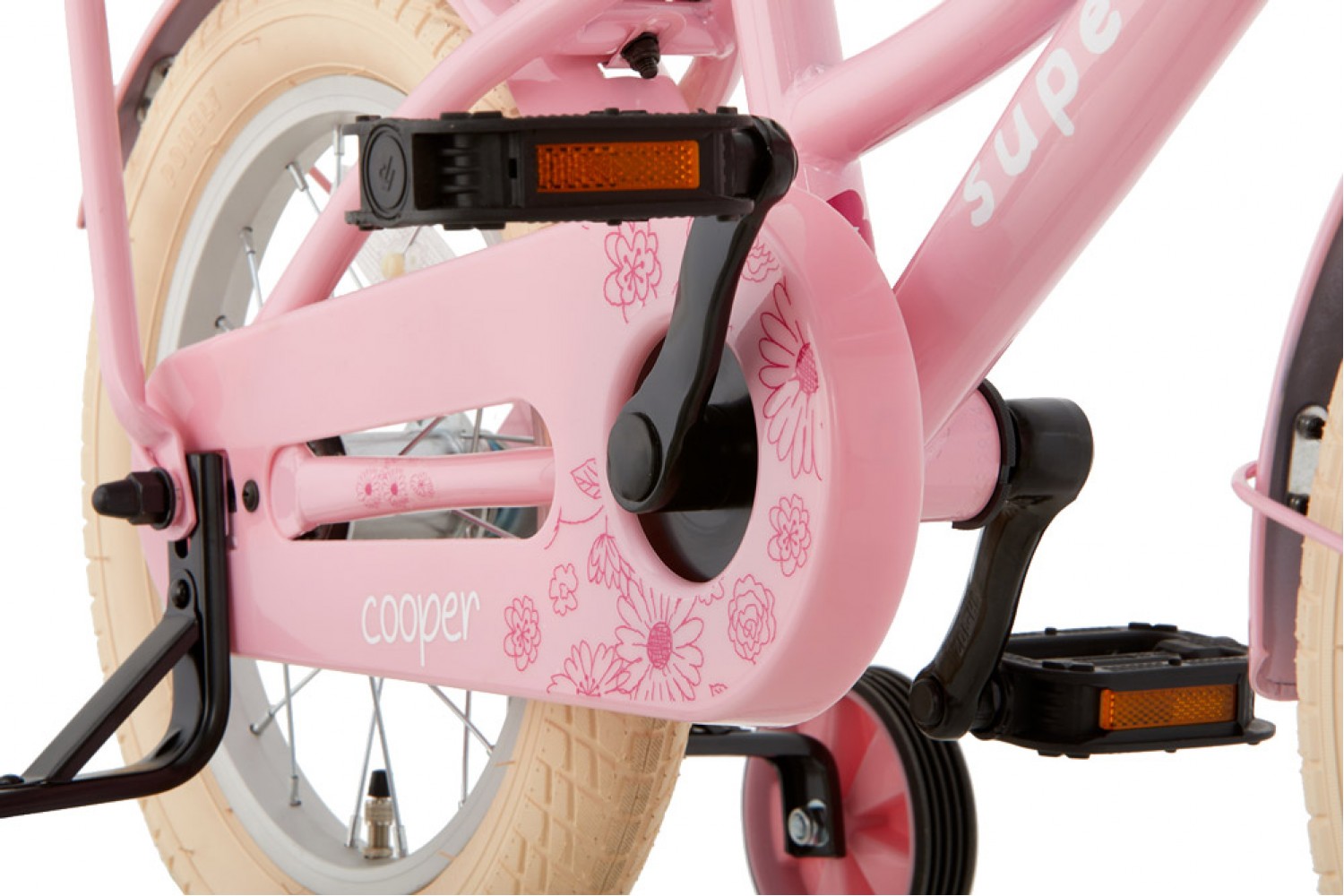 Vélo Enfant Supersuper Cooper 14 Pouces Filles Rose