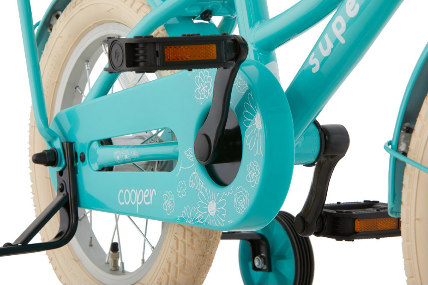 Vélo Enfant Supersuper Cooper 14 Pouces Filles Turquoise