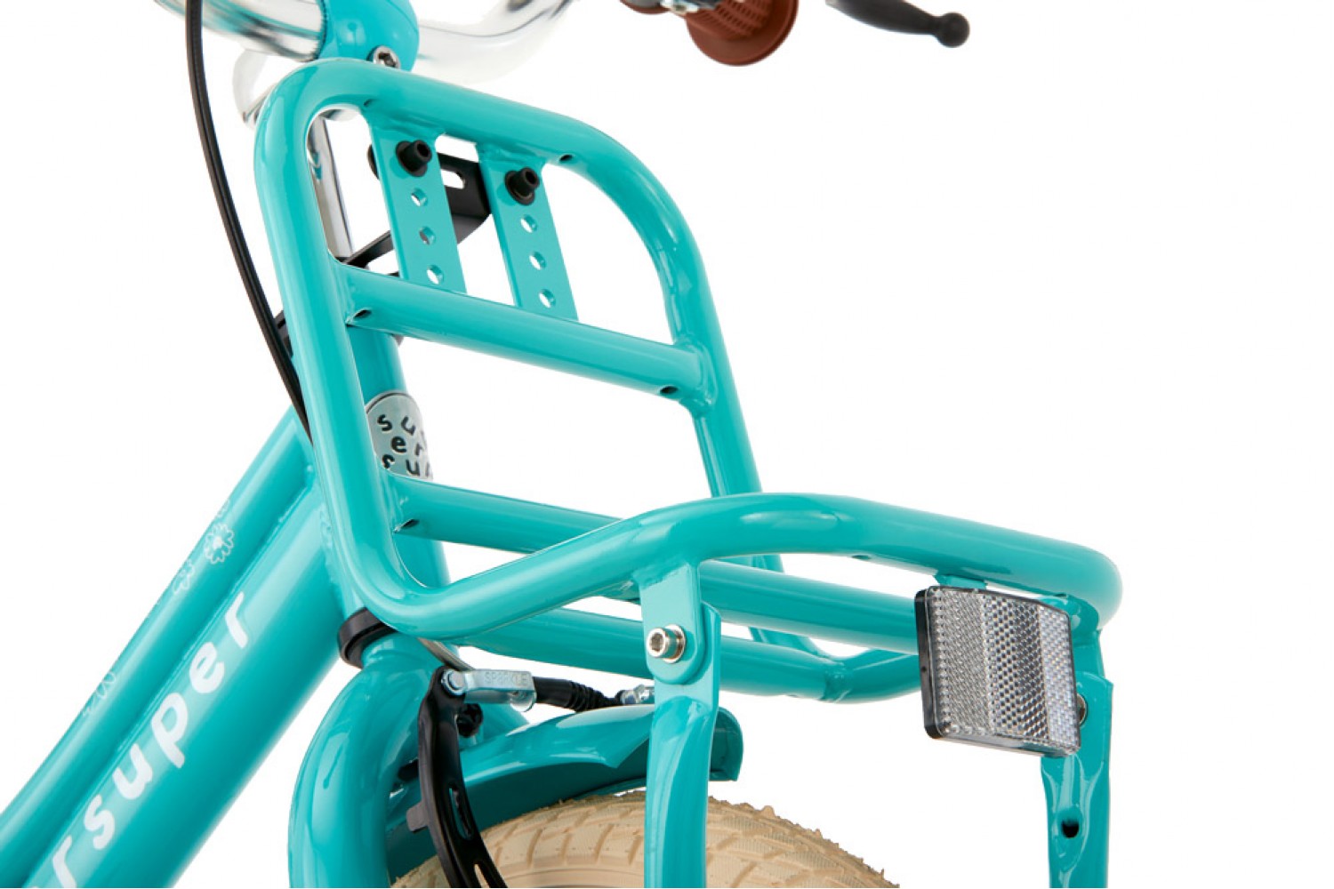 Vélo Enfant Supersuper Cooper 14 Pouces Filles Turquoise