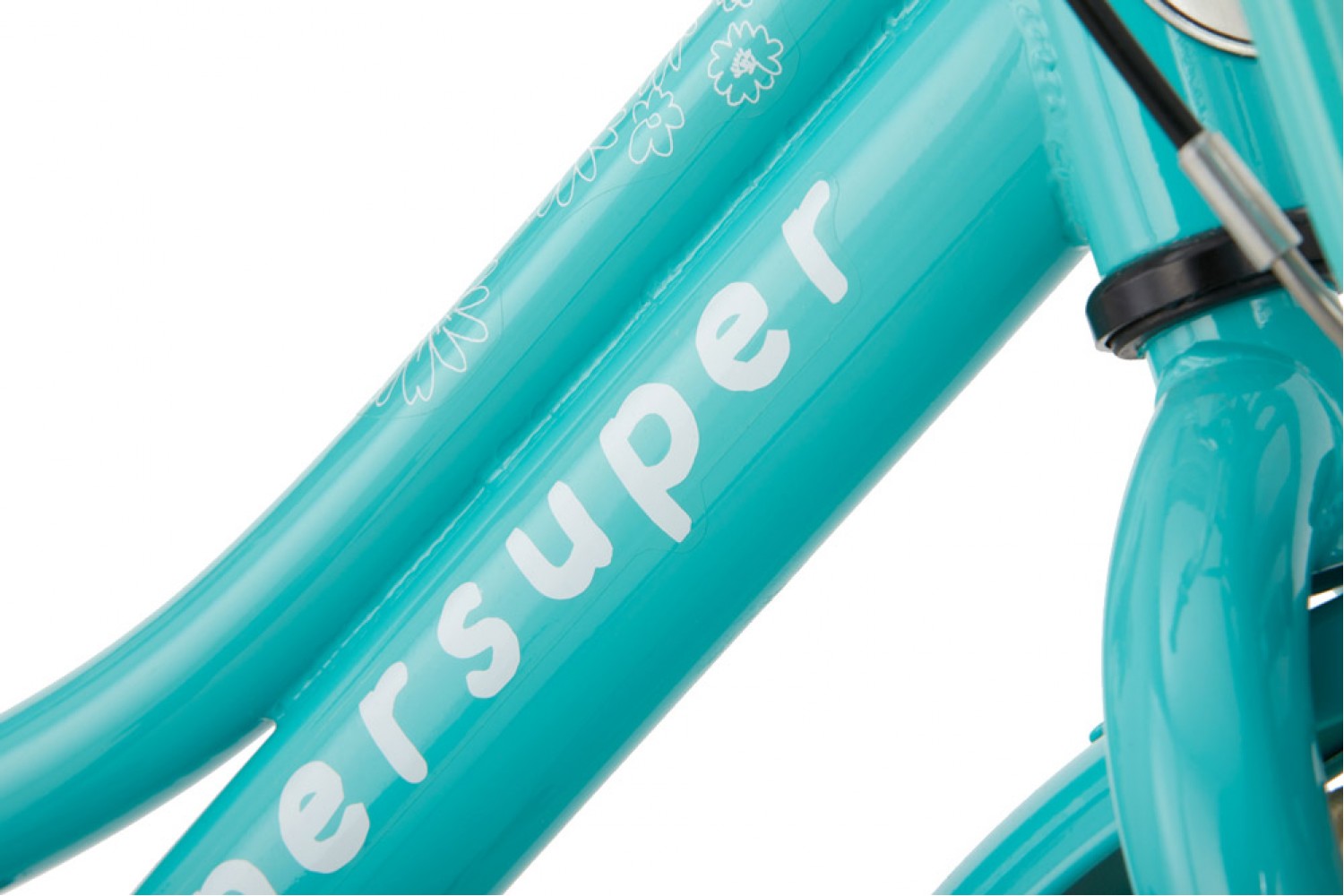 Vélo Enfant Supersuper Cooper 14 Pouces Filles Turquoise