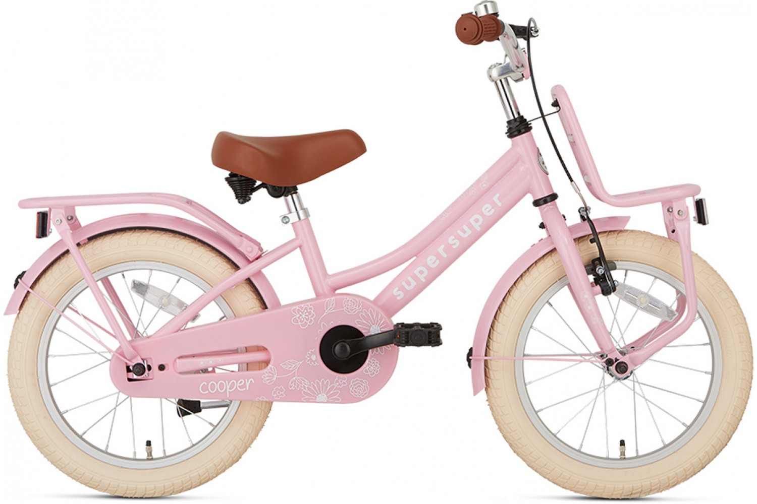 Vélo Enfant Supersuper Cooper 16 Pouces Filles Rose