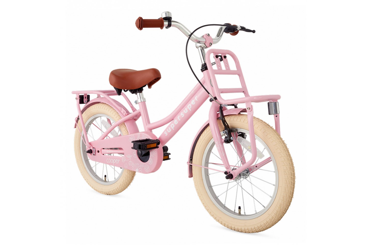 Vélo Enfant Supersuper Cooper 16 Pouces Filles Rose