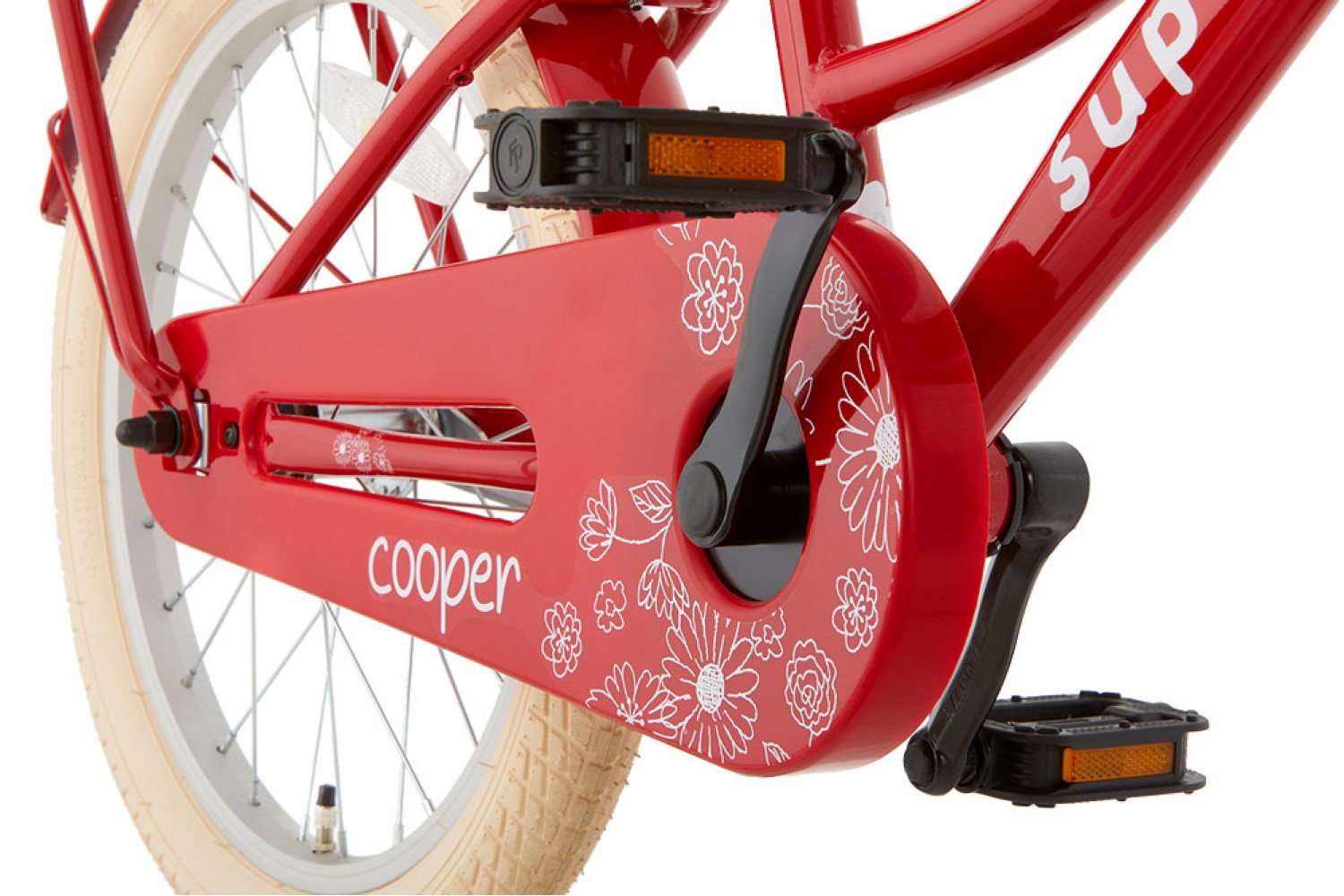 Vélo Enfant SuperSuper Cooper 18 Pouces Filles Rouge