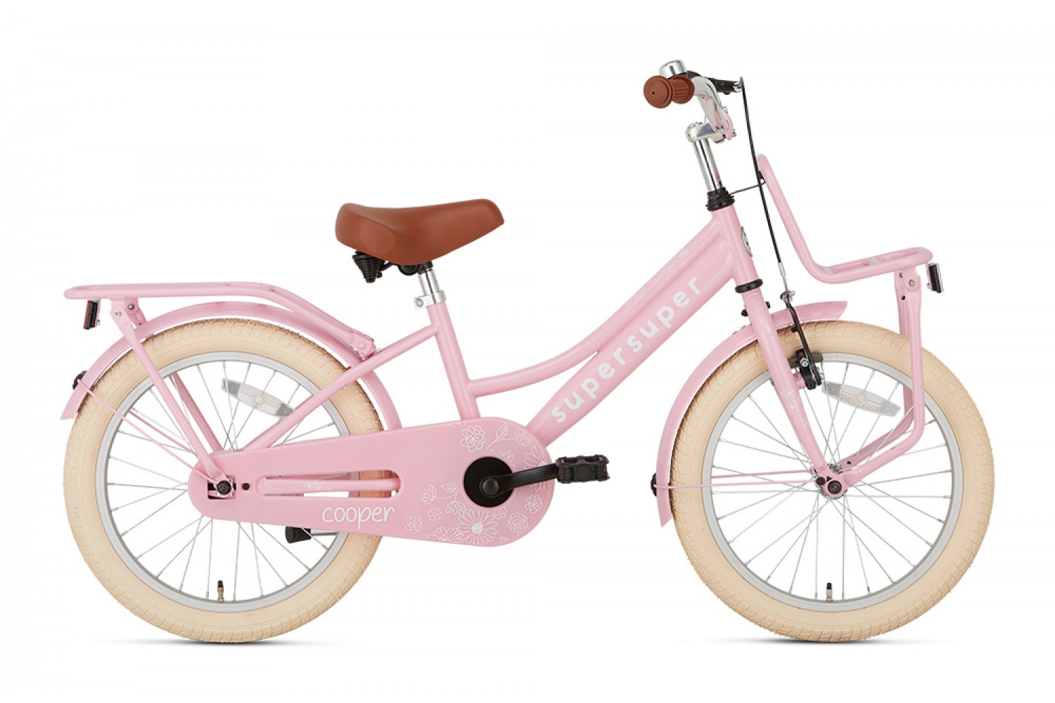 Vélo Enfant SuperSuper Cooper 18 Pouces Filles Rose