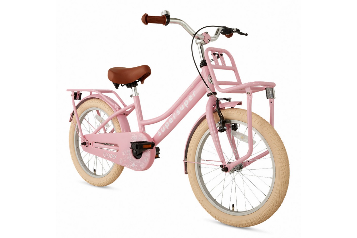 Vélo Enfant SuperSuper Cooper 18 Pouces Filles Rose