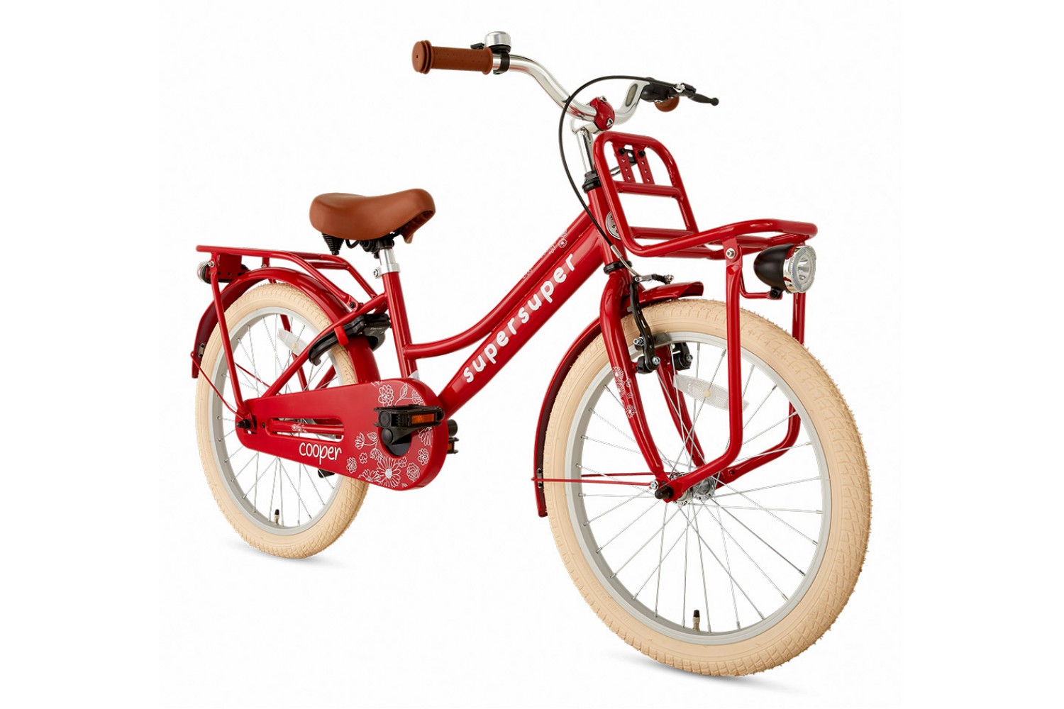 Vélo Enfant SuperSuper Cooper 20 Pouces Filles Rouge