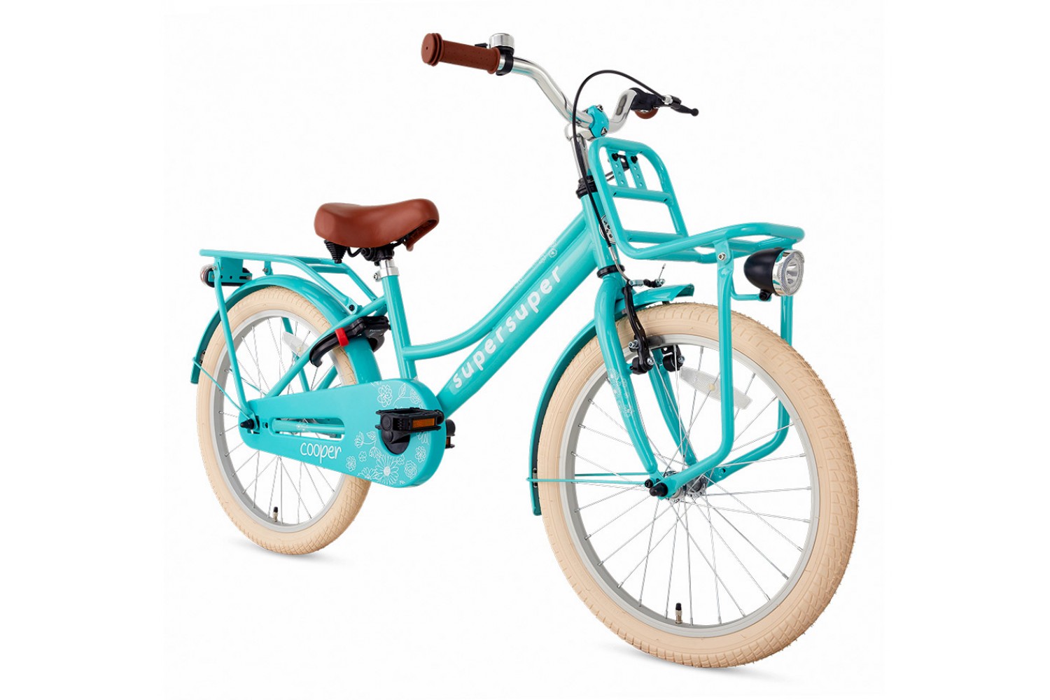 Vélo Enfant SuperSuper Cooper 20 Pouces Filles Turquoise