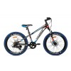 Vélo de montagne Supersuper Kiyoko 24 pouces Noir Bleu Vélo VTT Enfant Supersuper Kiyoko 24 Pouces Noir Bleu