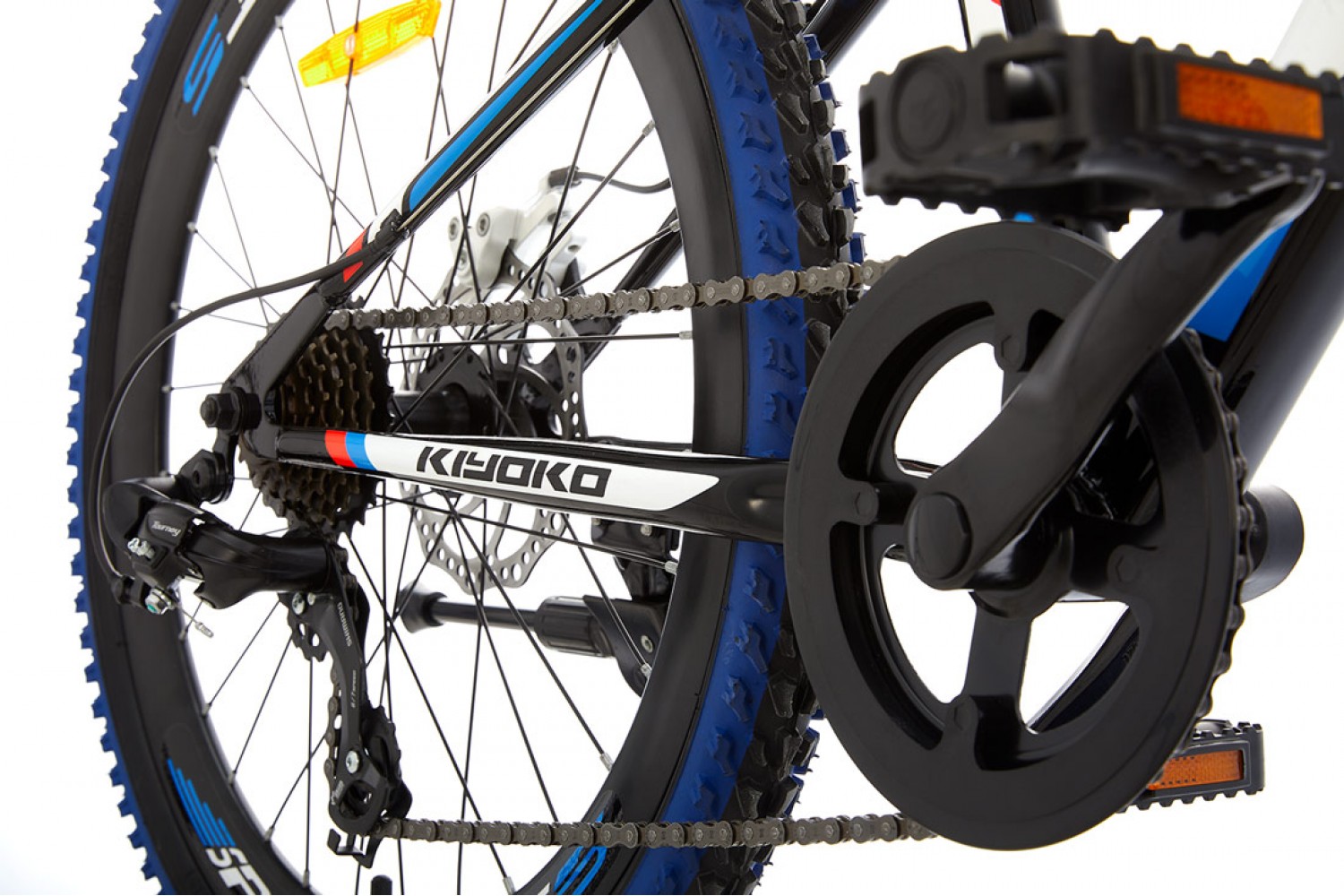 Vélo de montagne Supersuper Kiyoko 24 pouces Noir Bleu Vélo VTT Enfant Supersuper Kiyoko 24 Pouces Noir Bleu