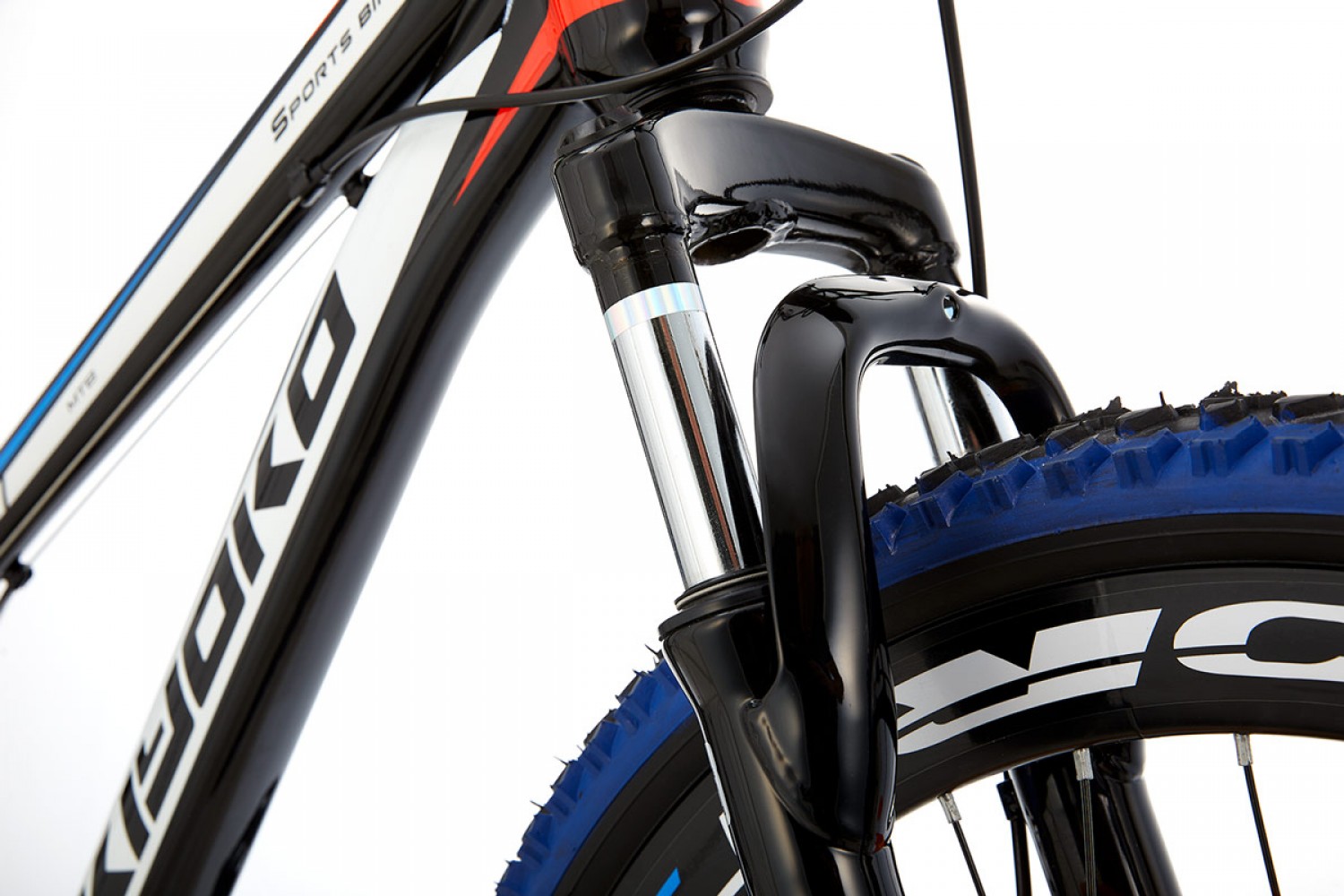 Vélo de montagne Supersuper Kiyoko 24 pouces Noir Bleu Vélo VTT Enfant Supersuper Kiyoko 24 Pouces Noir Bleu